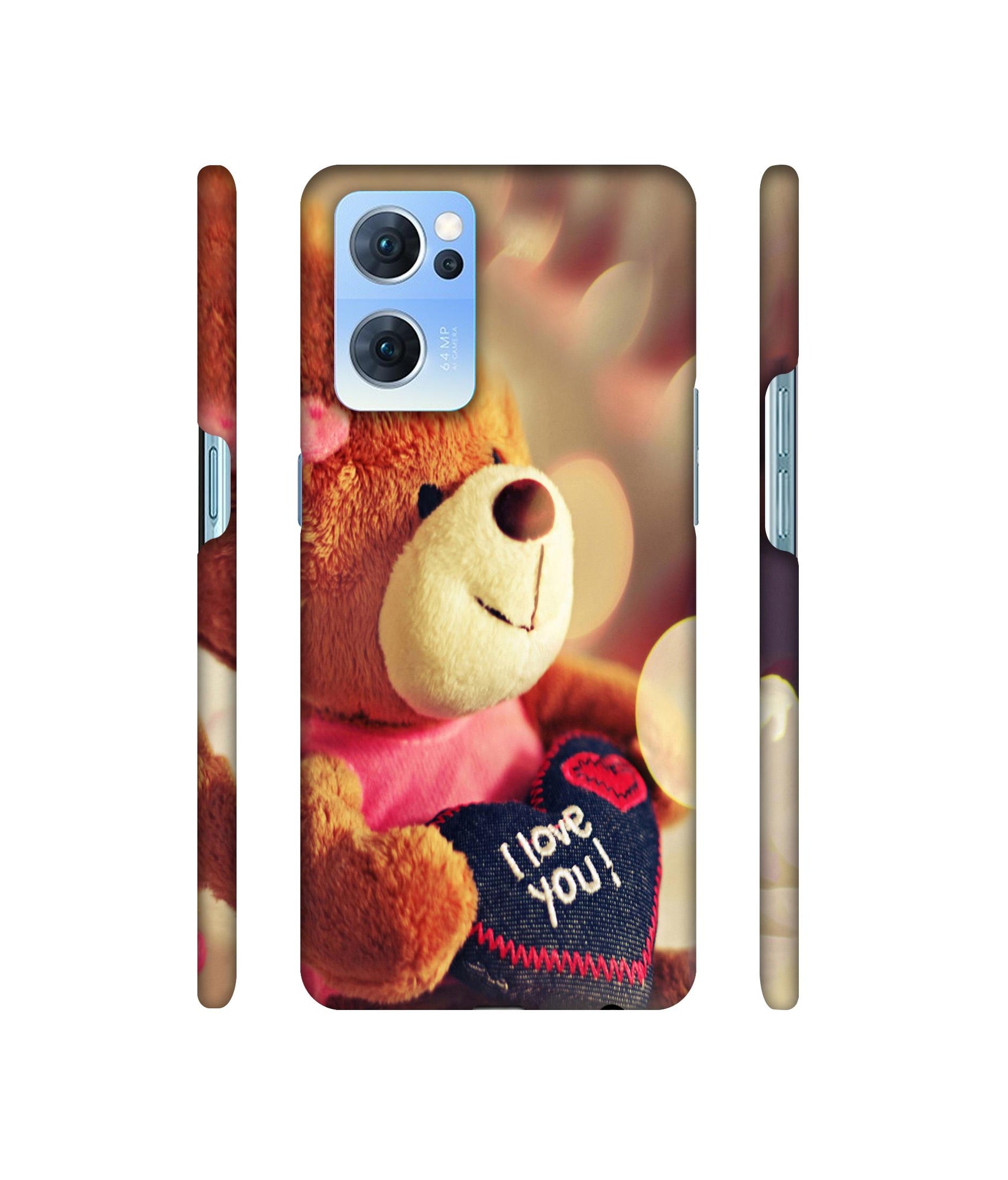 Teddy Bear Designer Hard Back Cover for Oppo Reno7 5G
