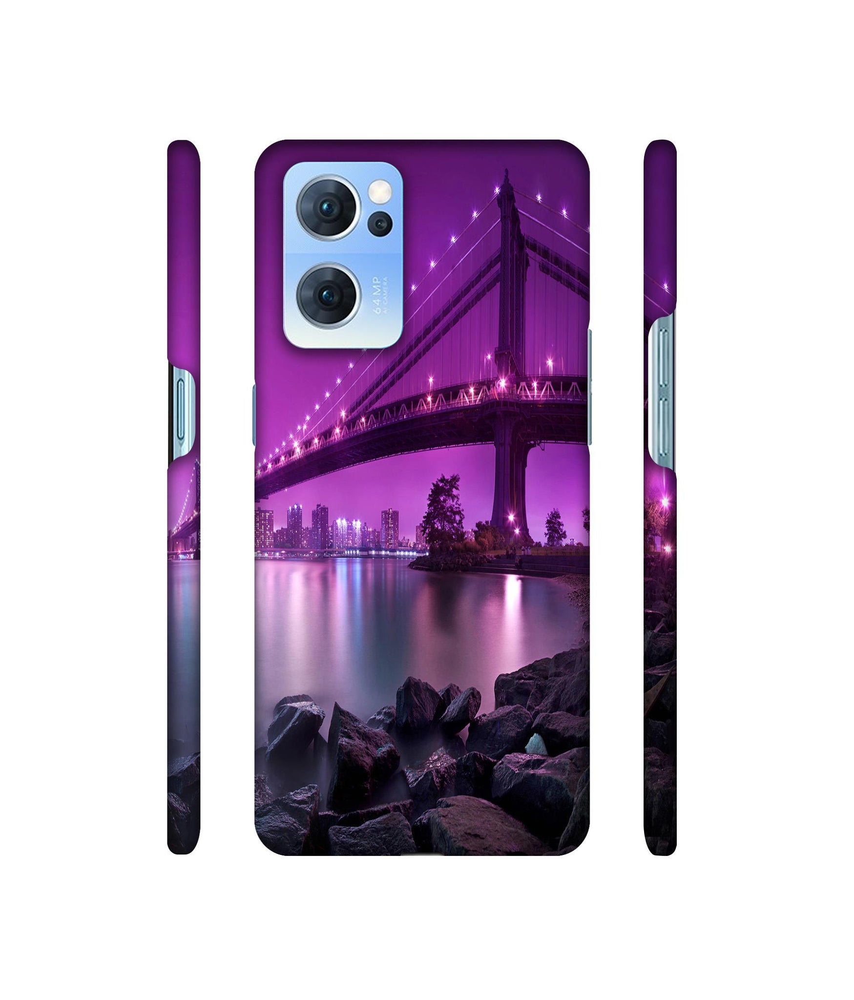 Manhattan Bridge Designer Hard Back Cover for Oppo Reno7 5G