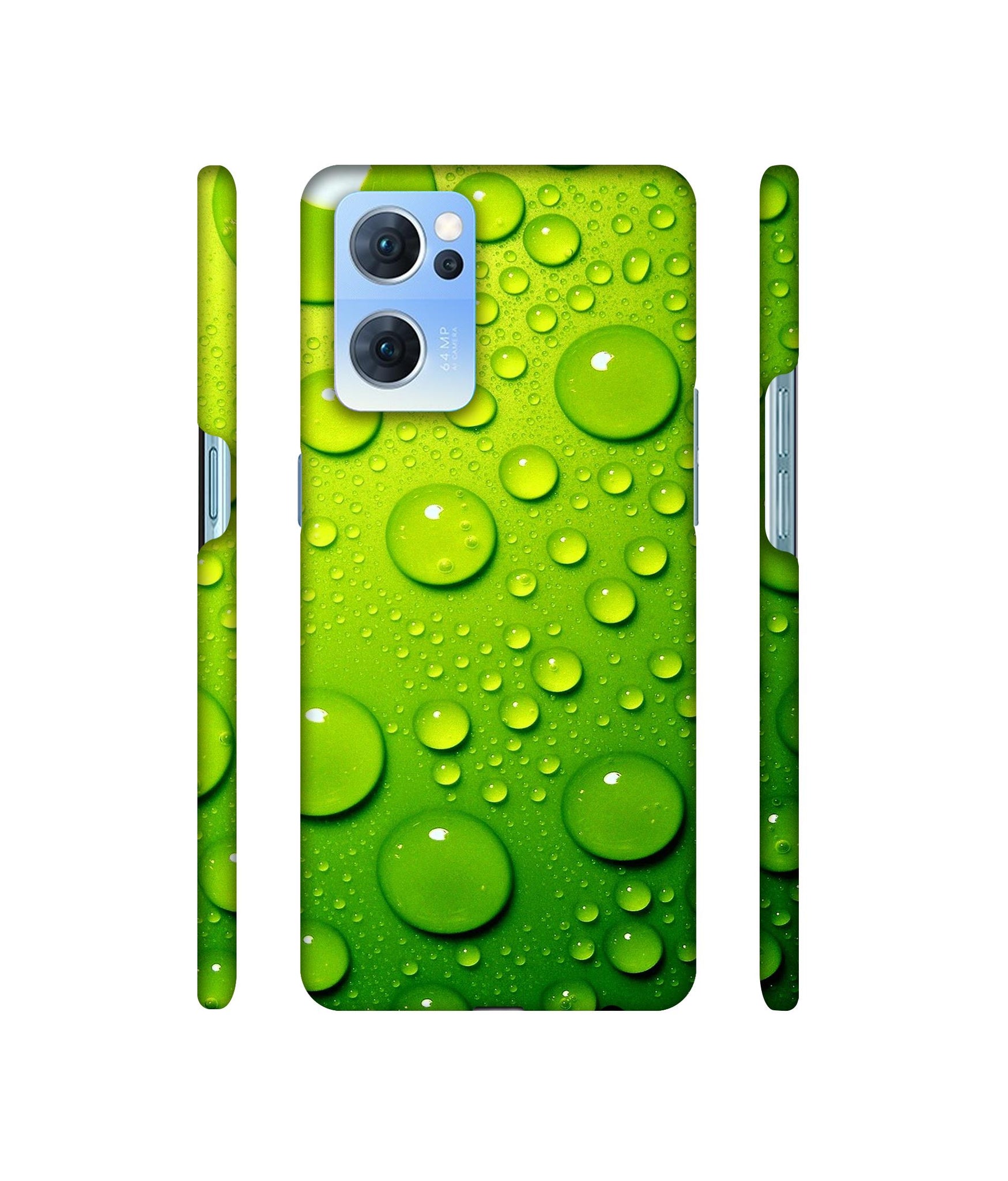 Green Bubbles Designer Hard Back Cover for Oppo Reno7 5G