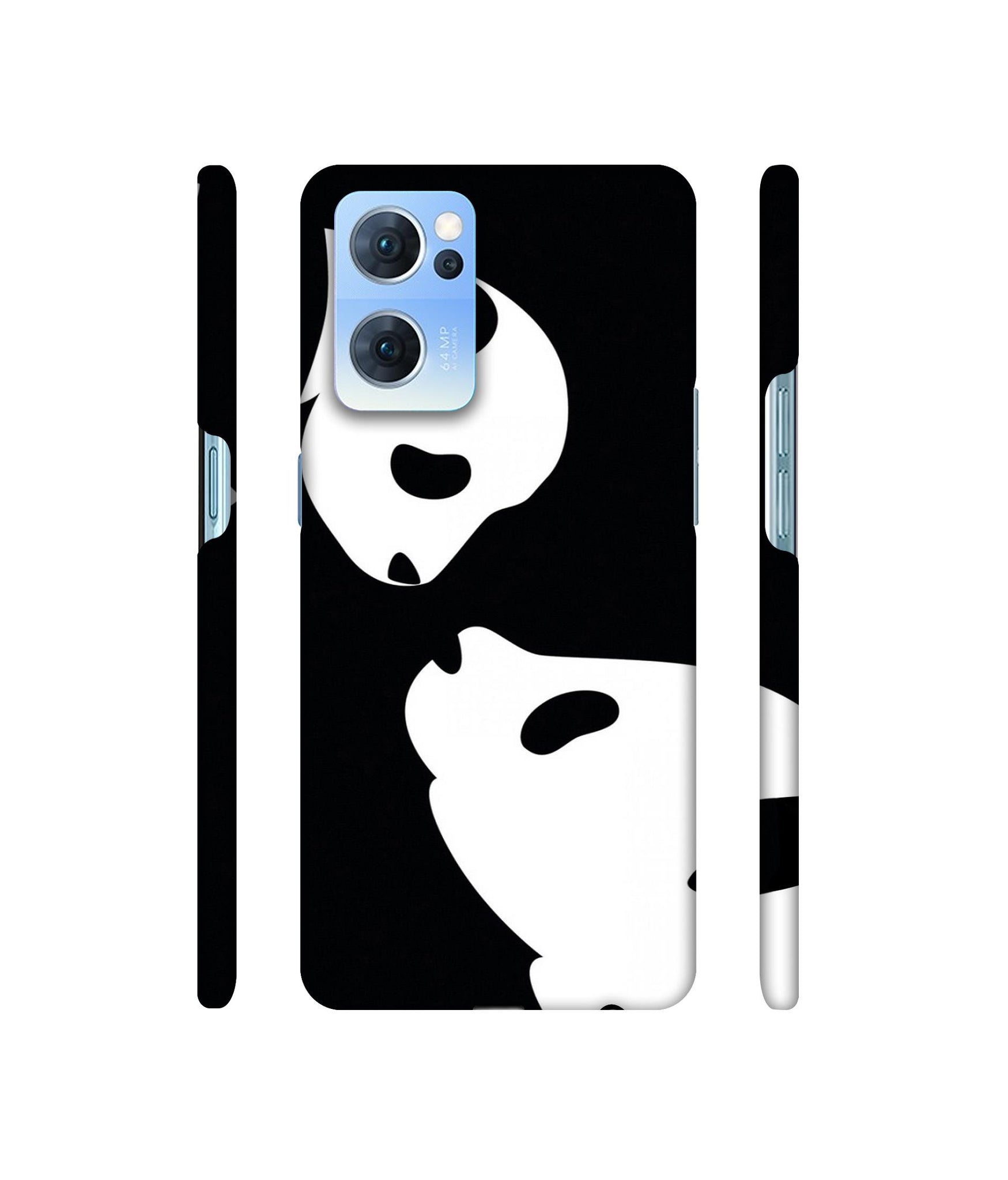 Panda Drawing Designer Hard Back Cover for Oppo Reno7 5G