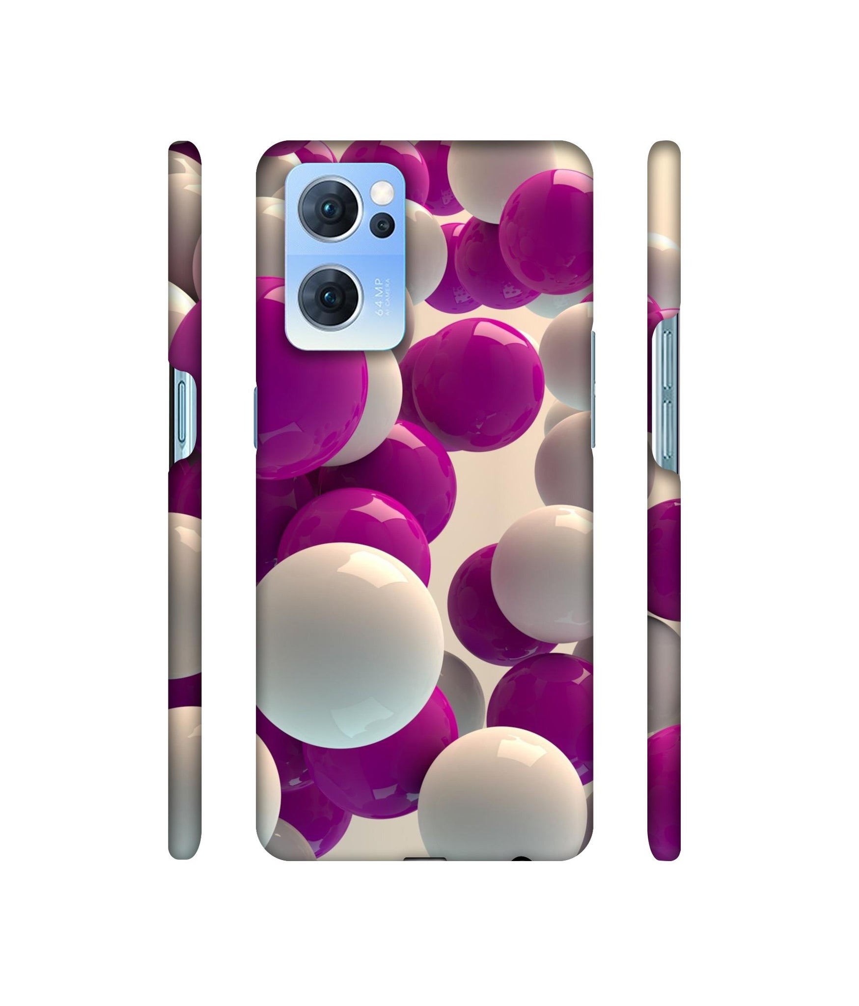 3D Balloons Designer Hard Back Cover for Oppo Reno7 5G