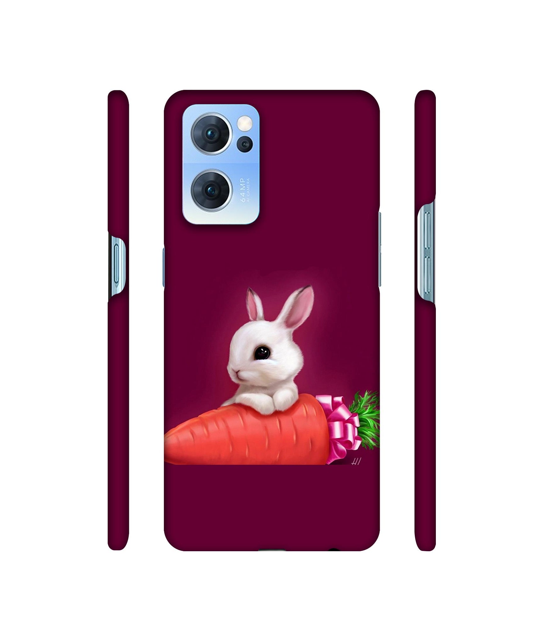 Bunny With Carrot Designer Hard Back Cover for Oppo Reno7 5G