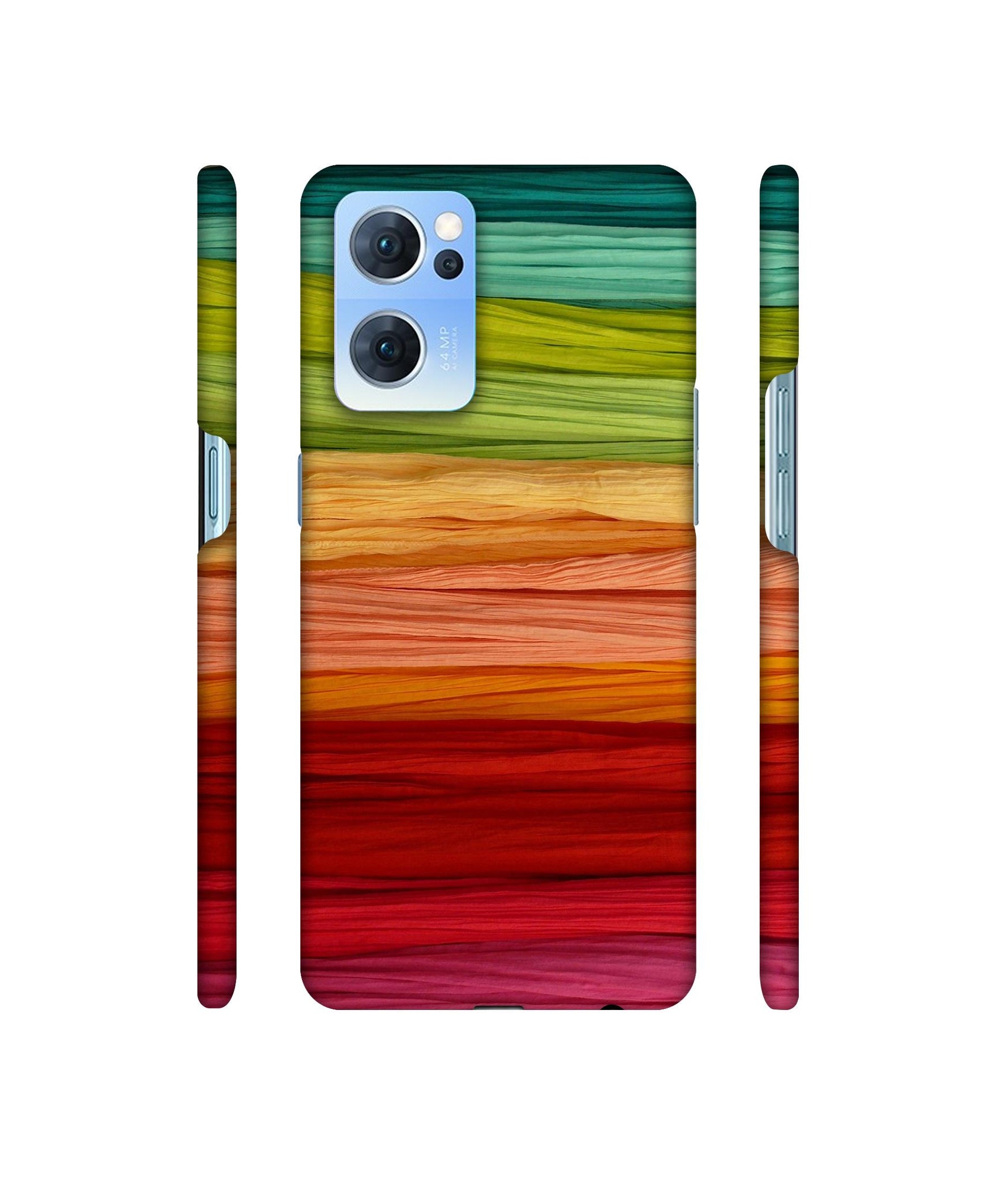 Colorful Thread Designer Hard Back Cover for Oppo Reno7 5G