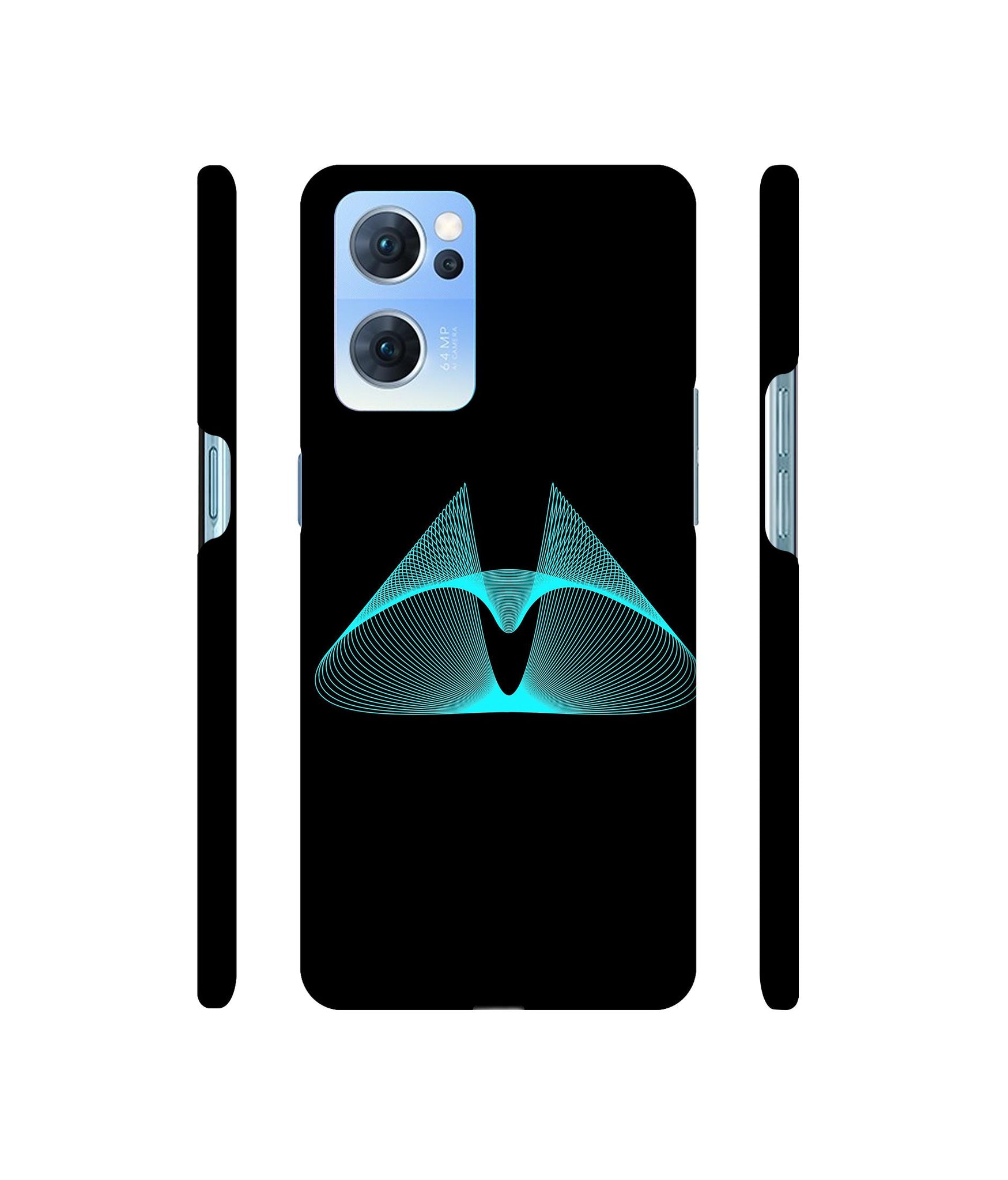 Mesh Shape Glitter Designer Hard Back Cover for Oppo Reno7 5G
