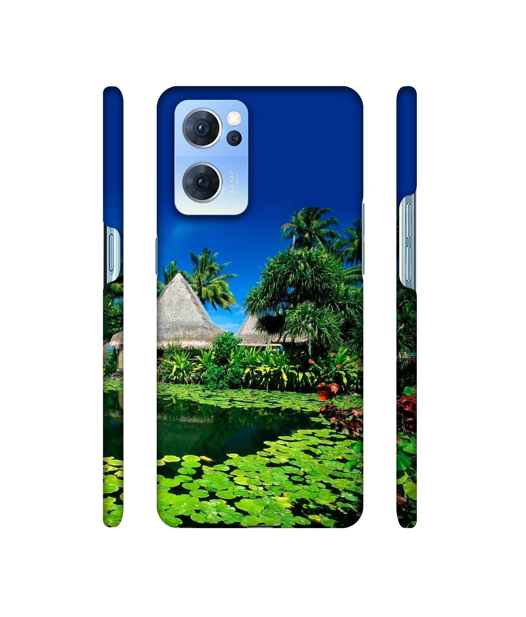 Tropics Water Designer Hard Back Cover for Oppo Reno7 5G