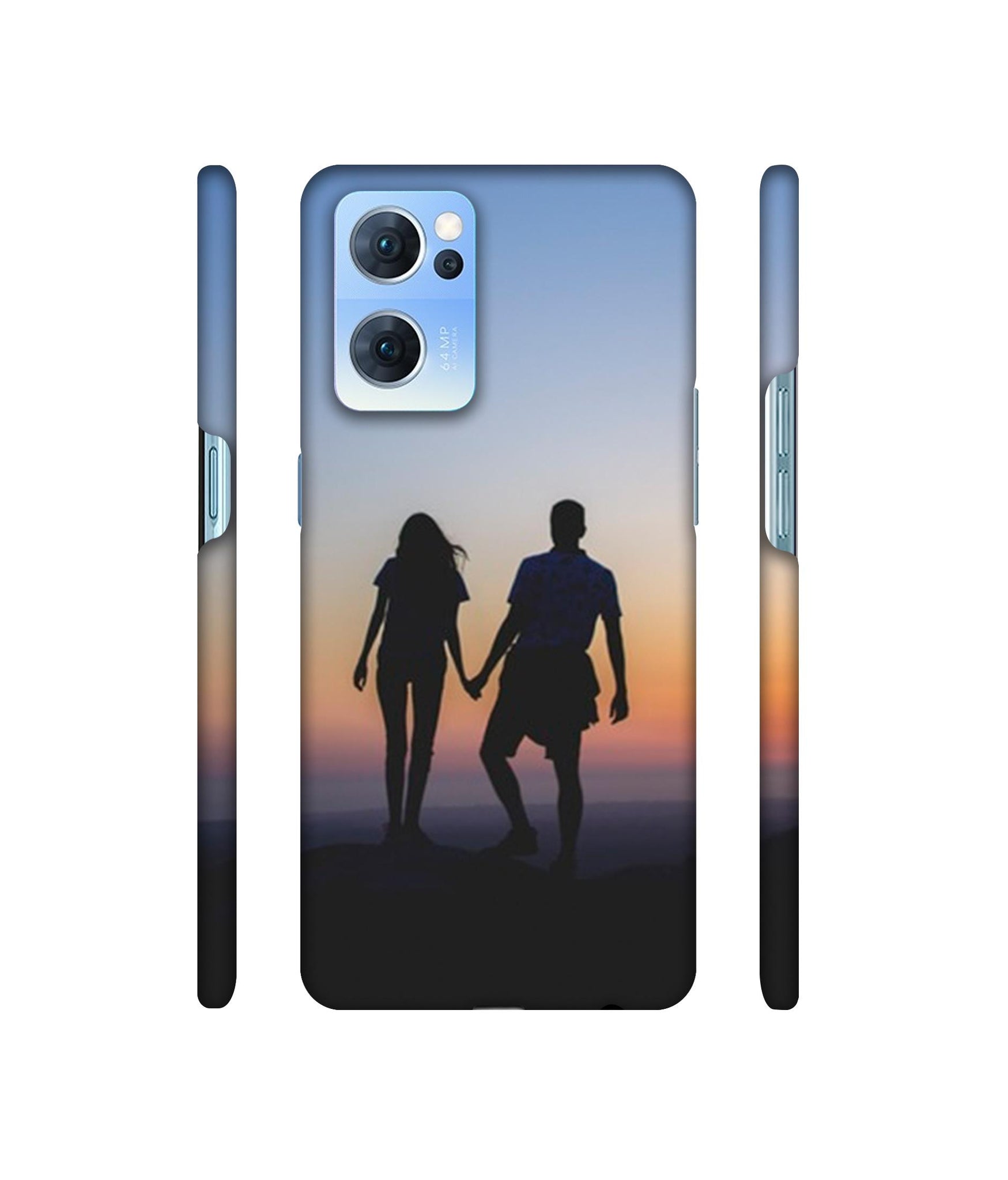 Couple On Beach Designer Hard Back Cover for Oppo Reno7 5G