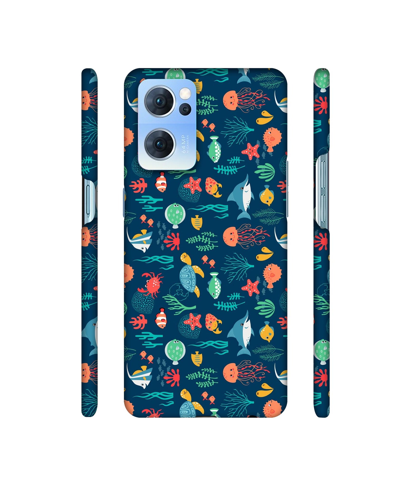 Aquarium Texture Designer Hard Back Cover for Oppo Reno7 5G