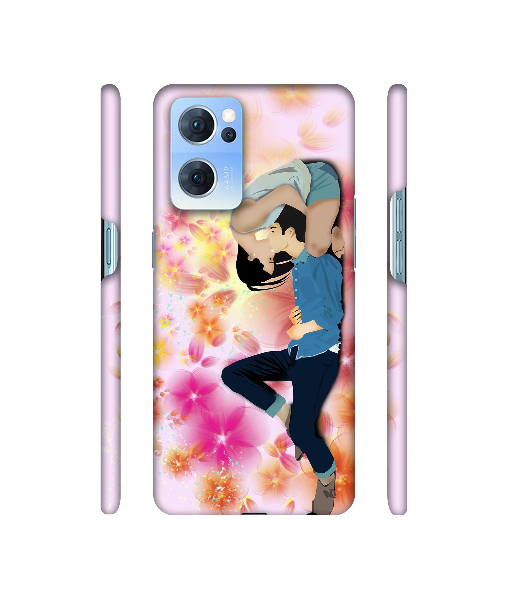 Couple Love Designer Hard Back Cover for Oppo Reno7 5G
