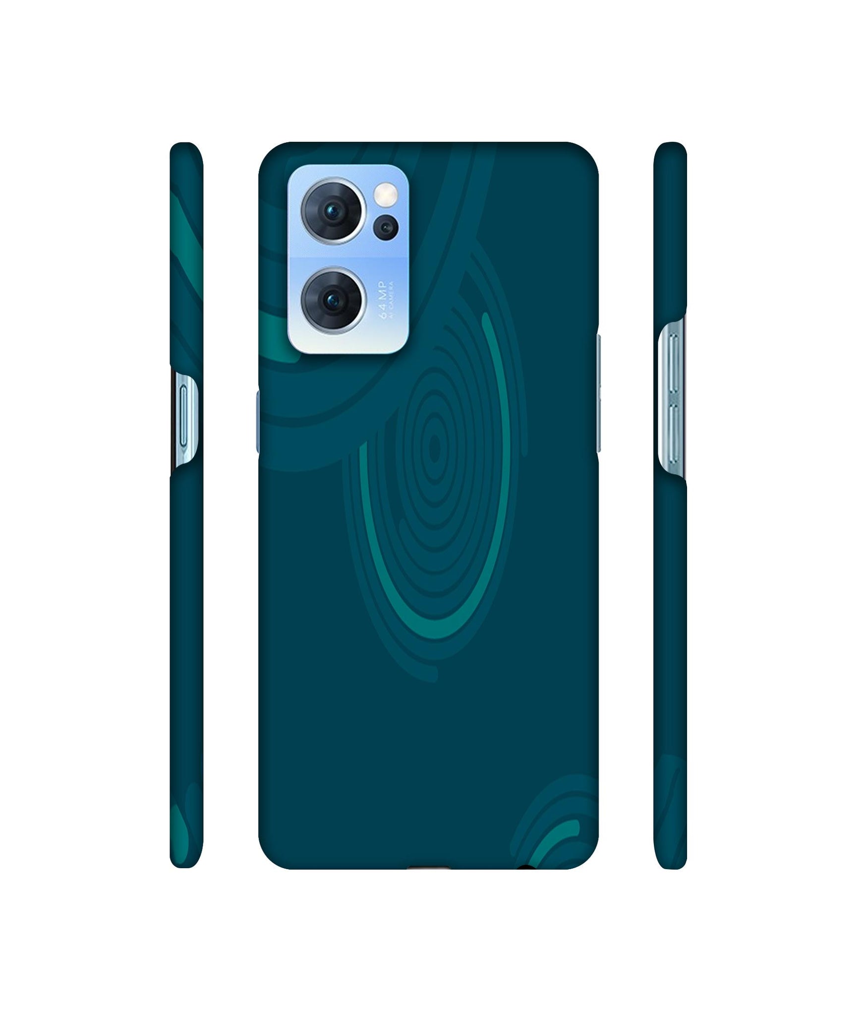 Round Texture Designer Hard Back Cover for Oppo Reno7 5G
