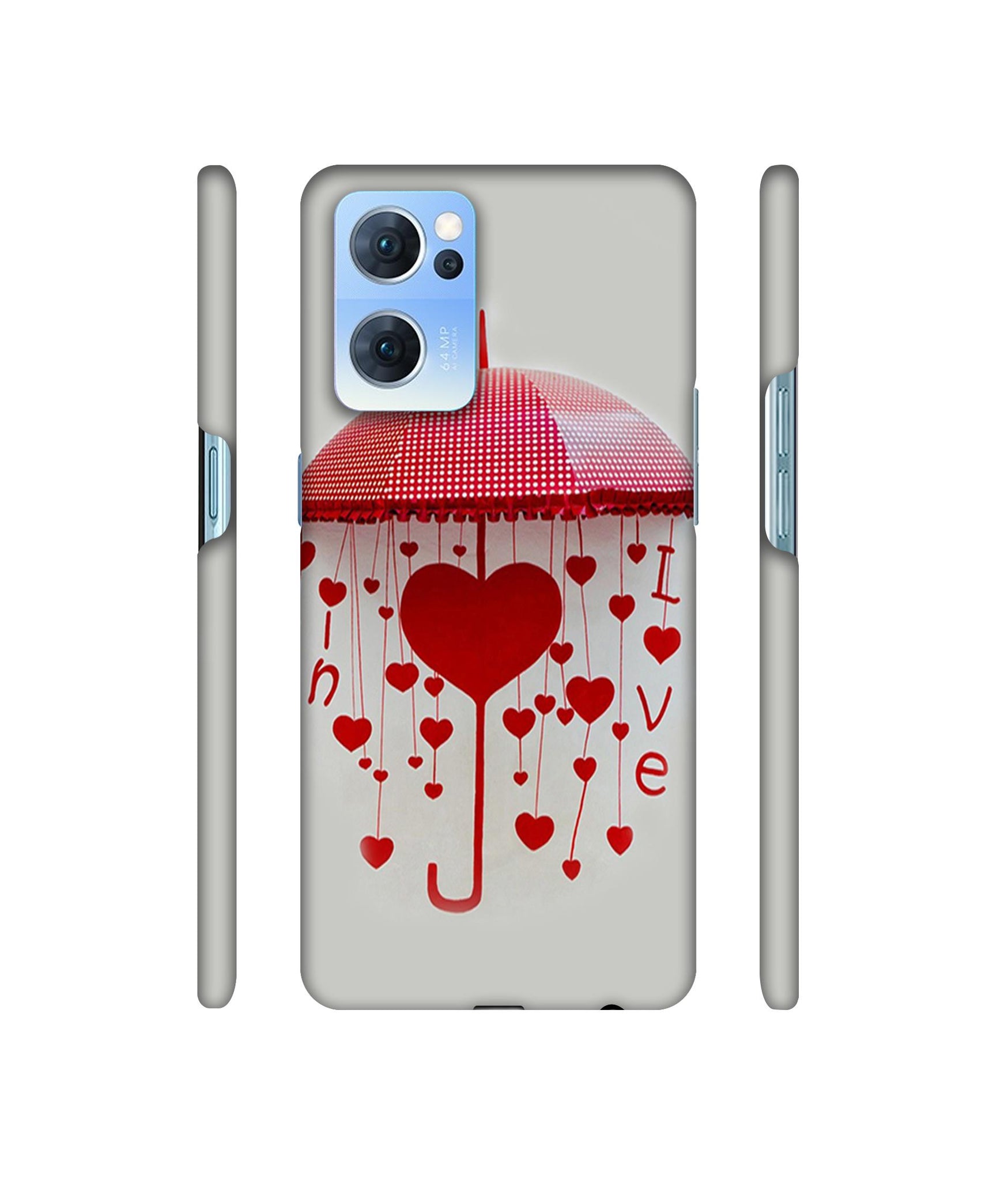 Love Heart Designer Hard Back Cover for Oppo Reno7 5G