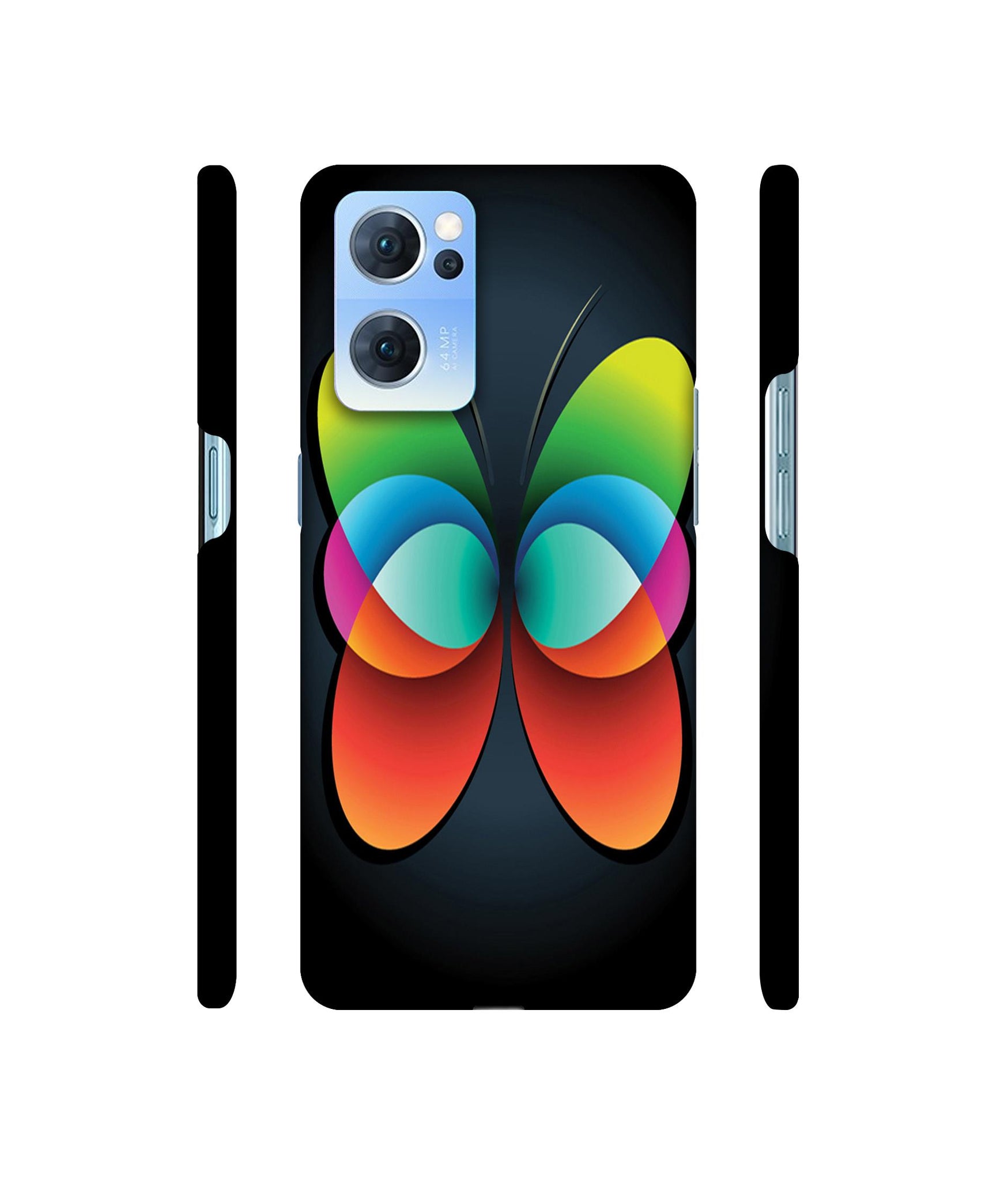 Colourfull Butterfly Designer Hard Back Cover for Oppo Reno7 5G