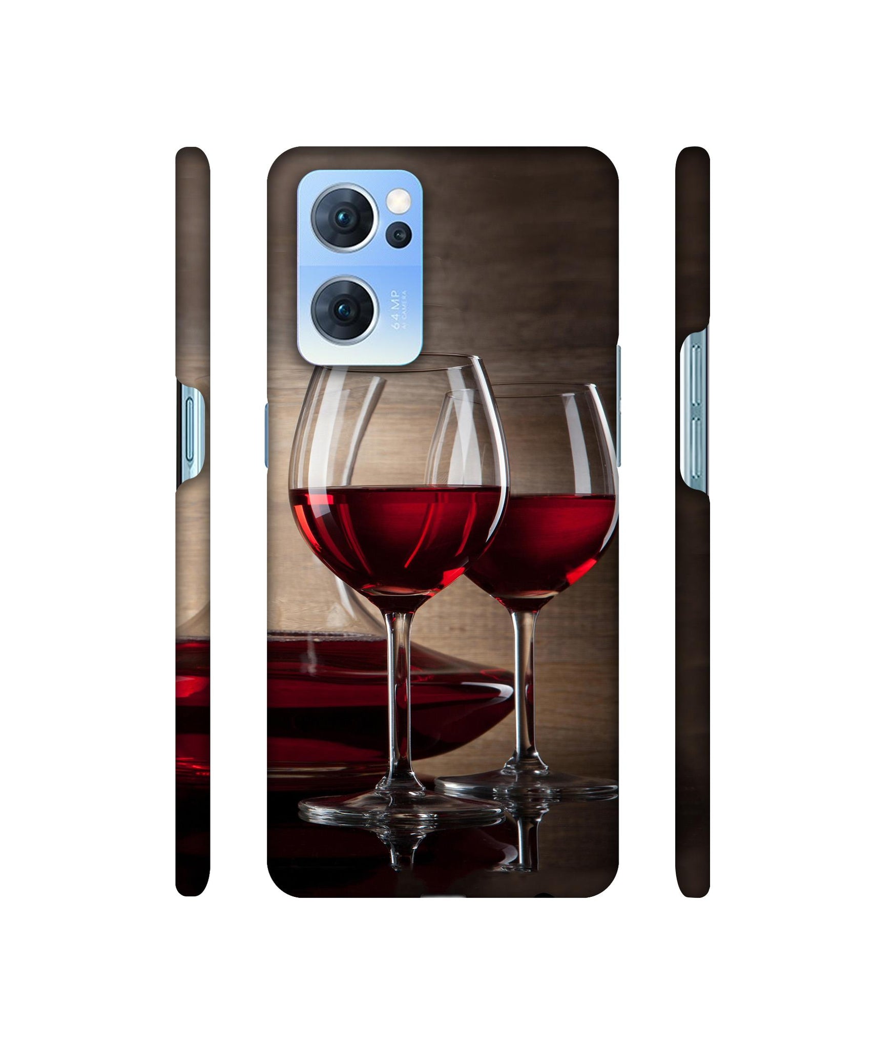 Wine Glass Designer Hard Back Cover for Oppo Reno7 5G