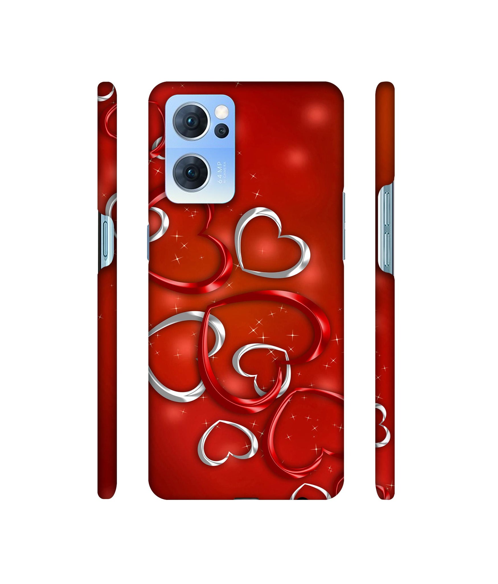 Hearts Designer Hard Back Cover for Oppo Reno7 5G
