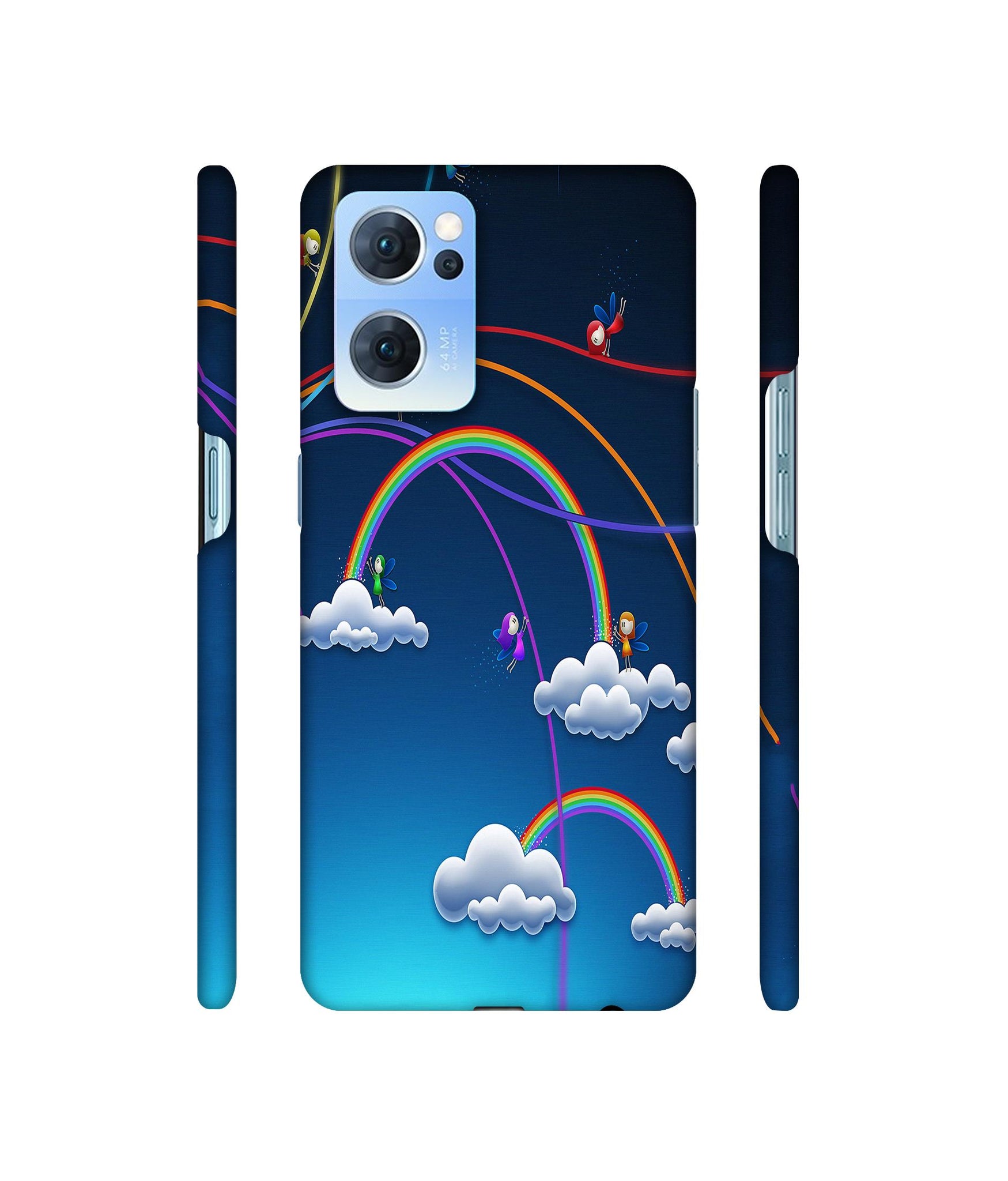Rainbow Designer Hard Back Cover for Oppo Reno7 5G
