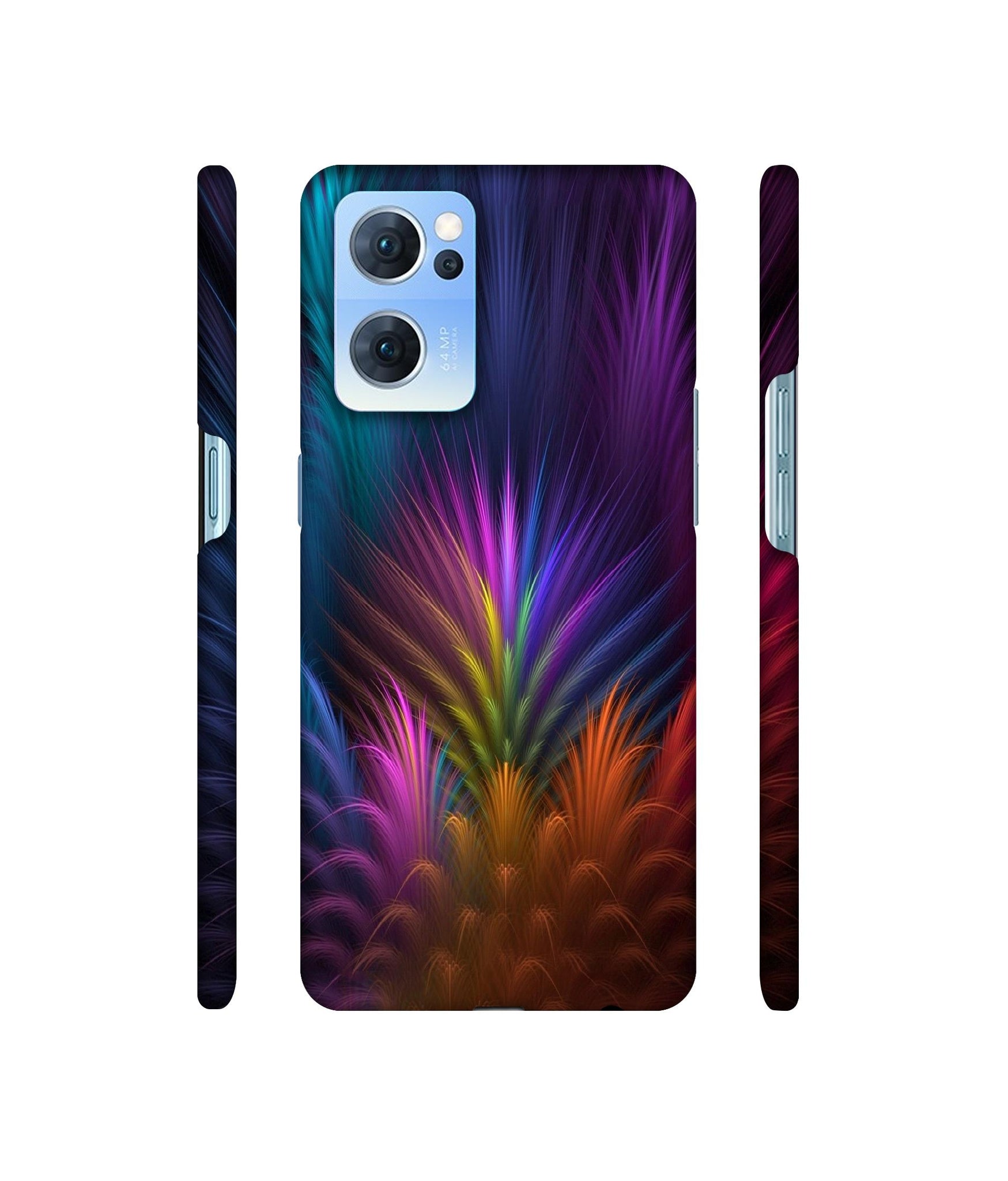 Multicoloured Designer Hard Back Cover for Oppo Reno7 5G
