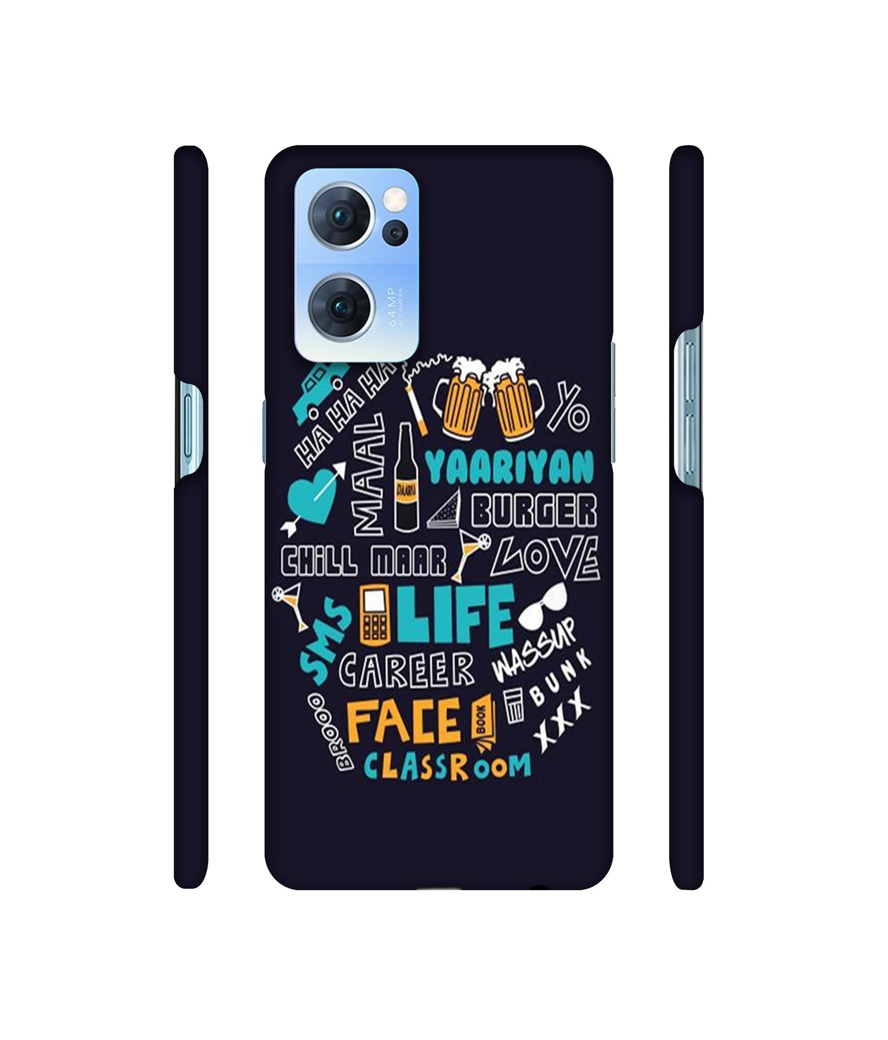 Funny Quote Designer Hard Back Cover for Oppo Reno7 5G