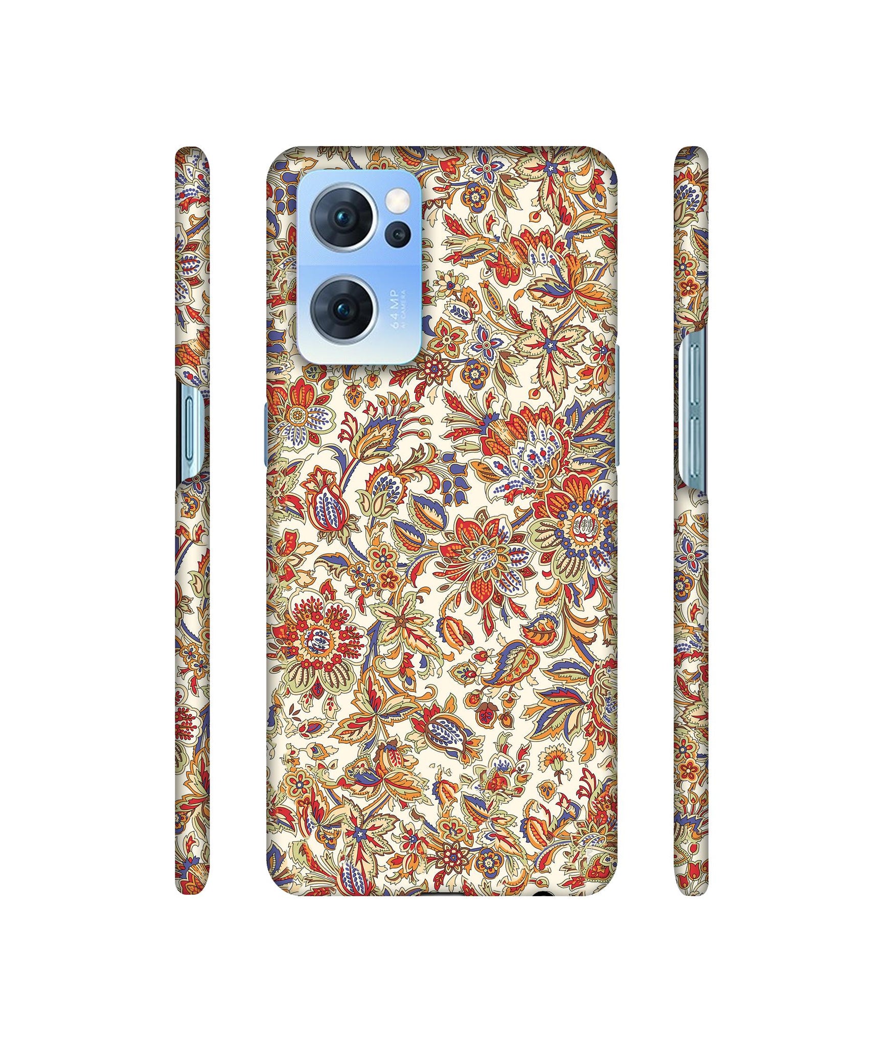 Floral Designer Hard Back Cover for Oppo Reno7 5G