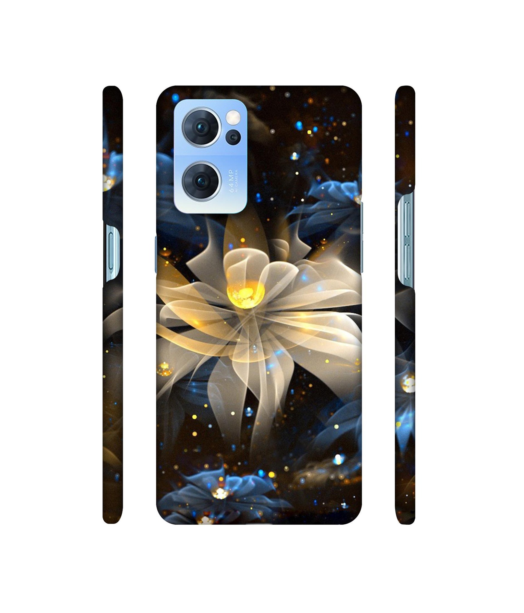 Art Flower Designer Hard Back Cover for Oppo Reno7 5G