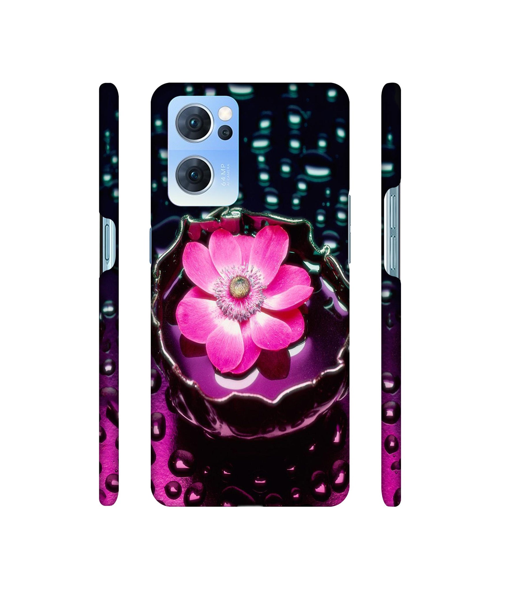 Flower in Water Designer Hard Back Cover for Oppo Reno7 5G