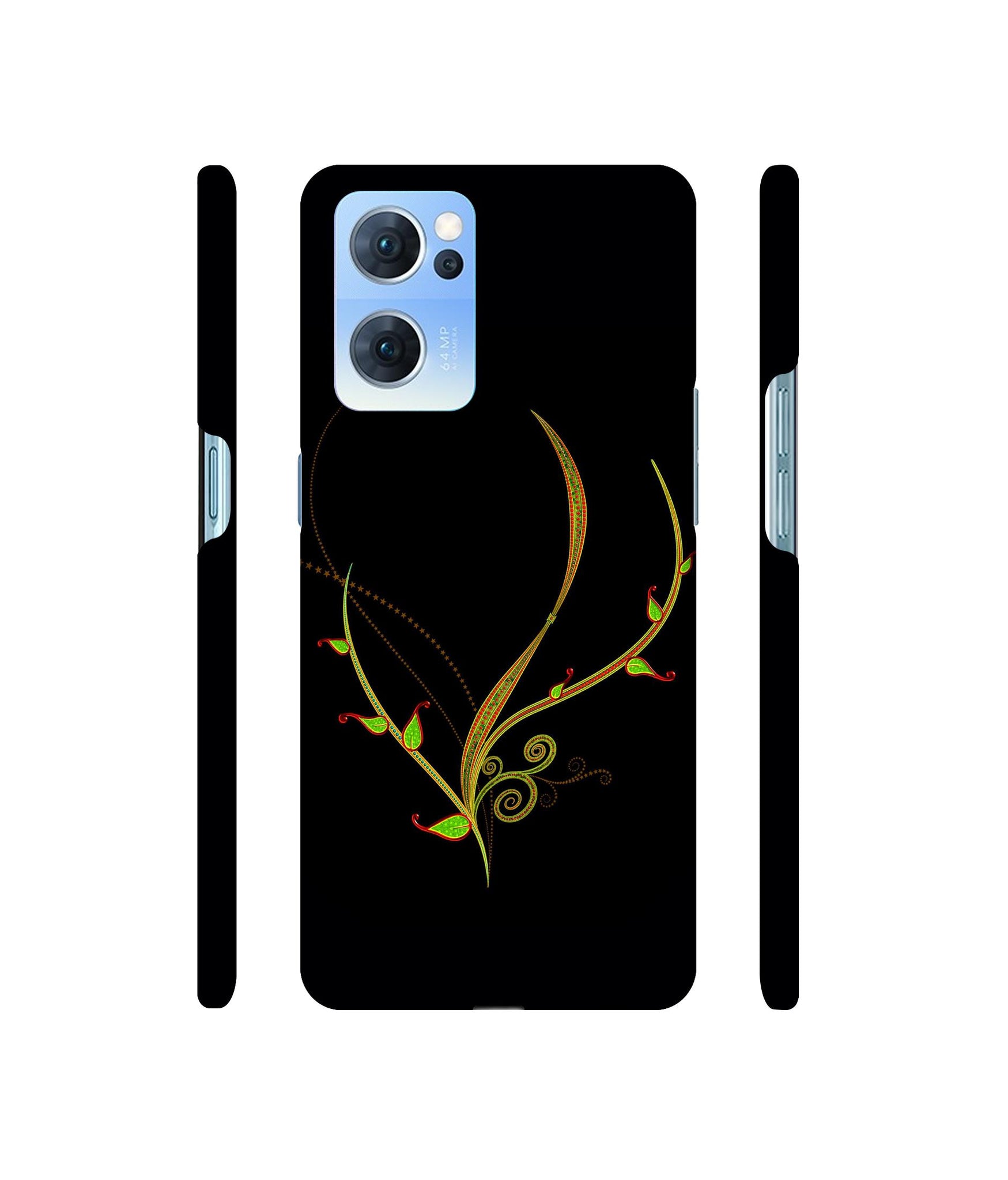 Yellow Pattern Designer Hard Back Cover for Oppo Reno7 5G