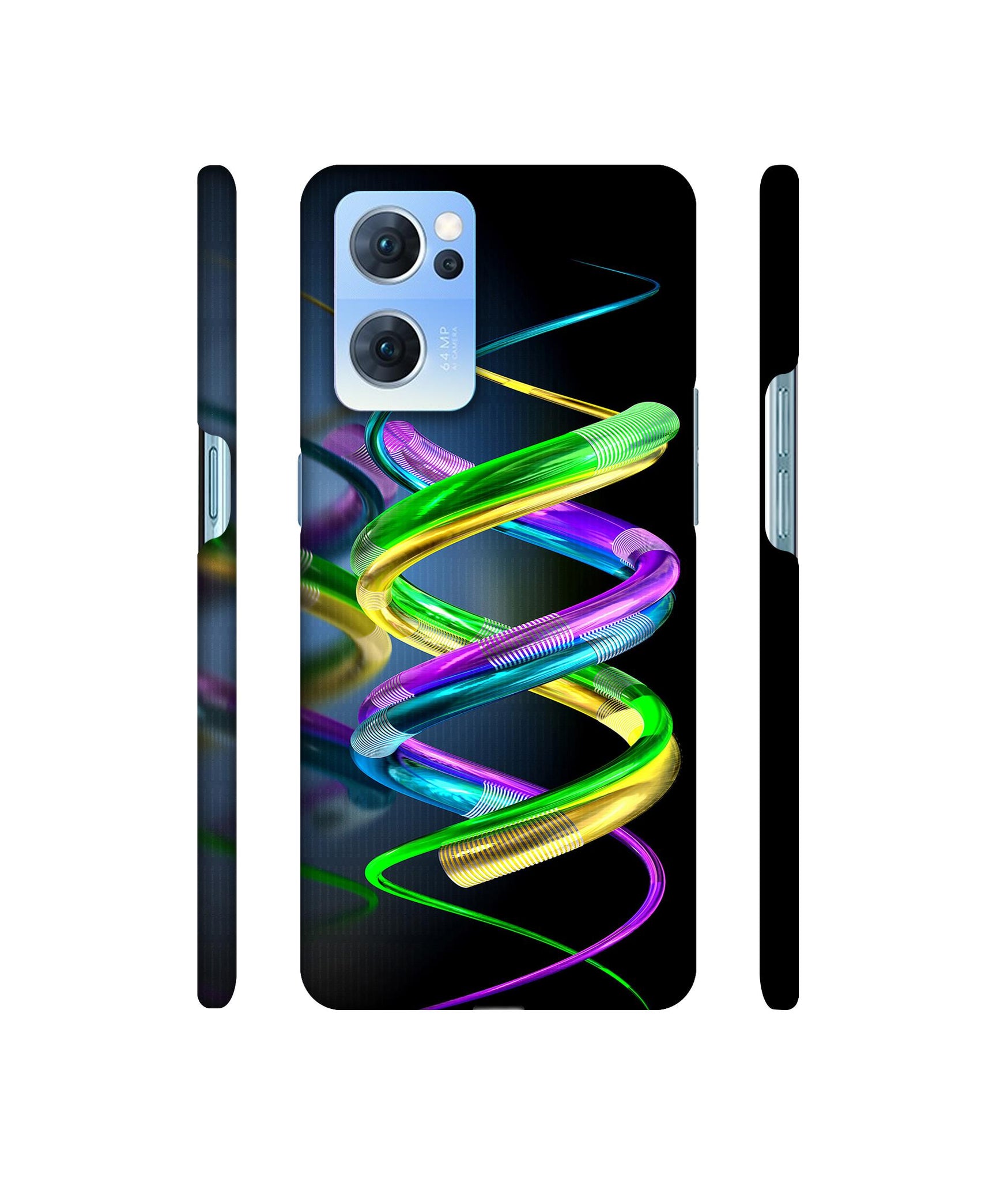 3D Spiral Designer Hard Back Cover for Oppo Reno7 5G