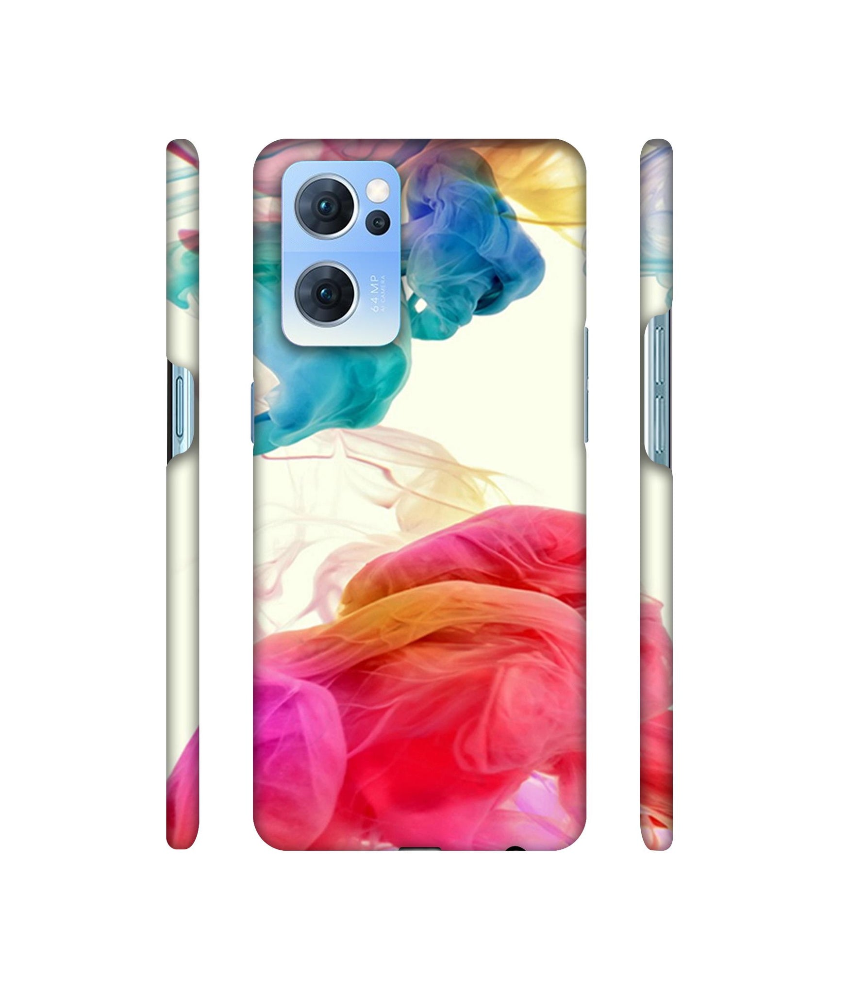 Colored Smoke Designer Hard Back Cover for Oppo Reno7 5G