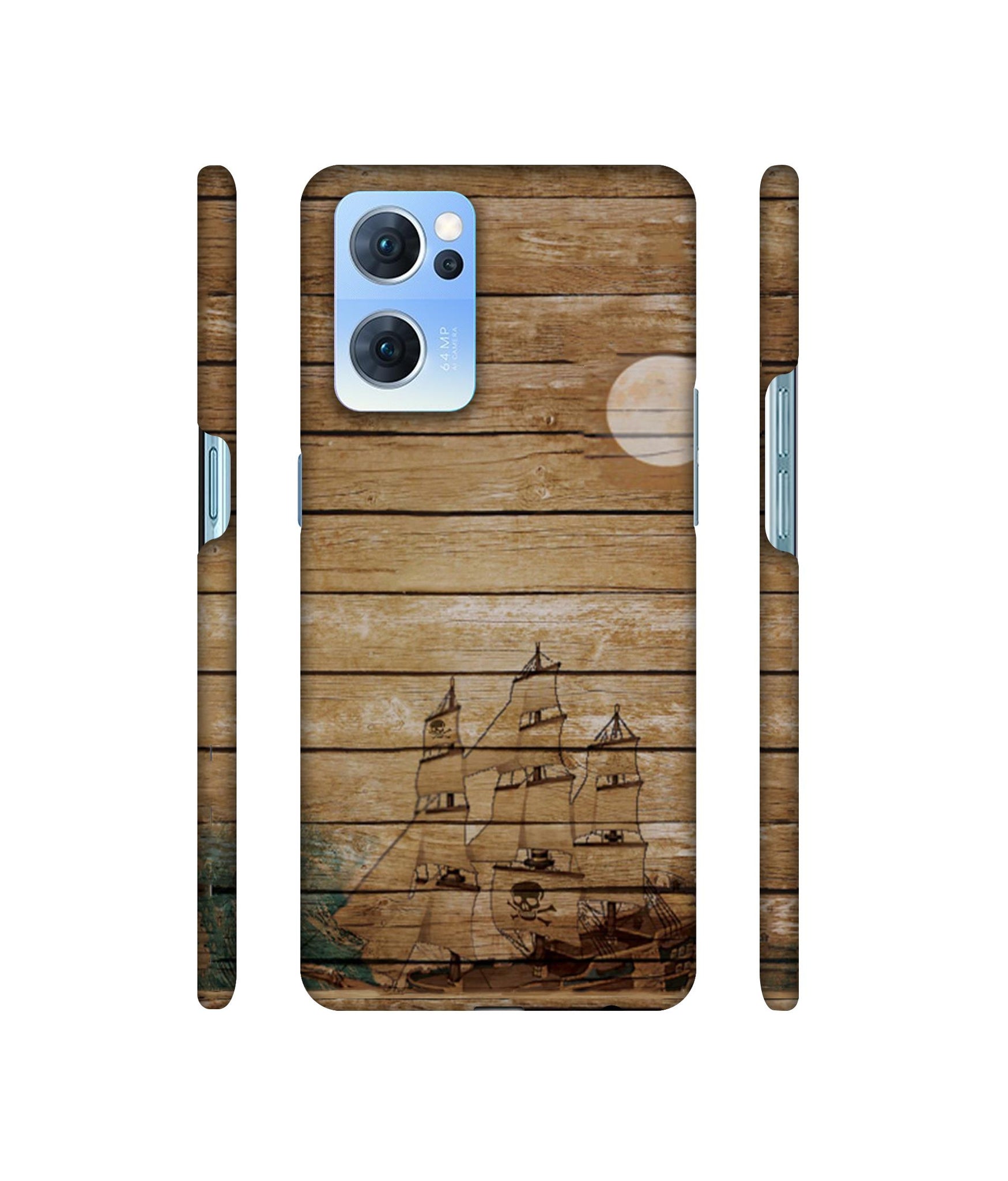 Wooden Pattern Designer Hard Back Cover for Oppo Reno7 5G