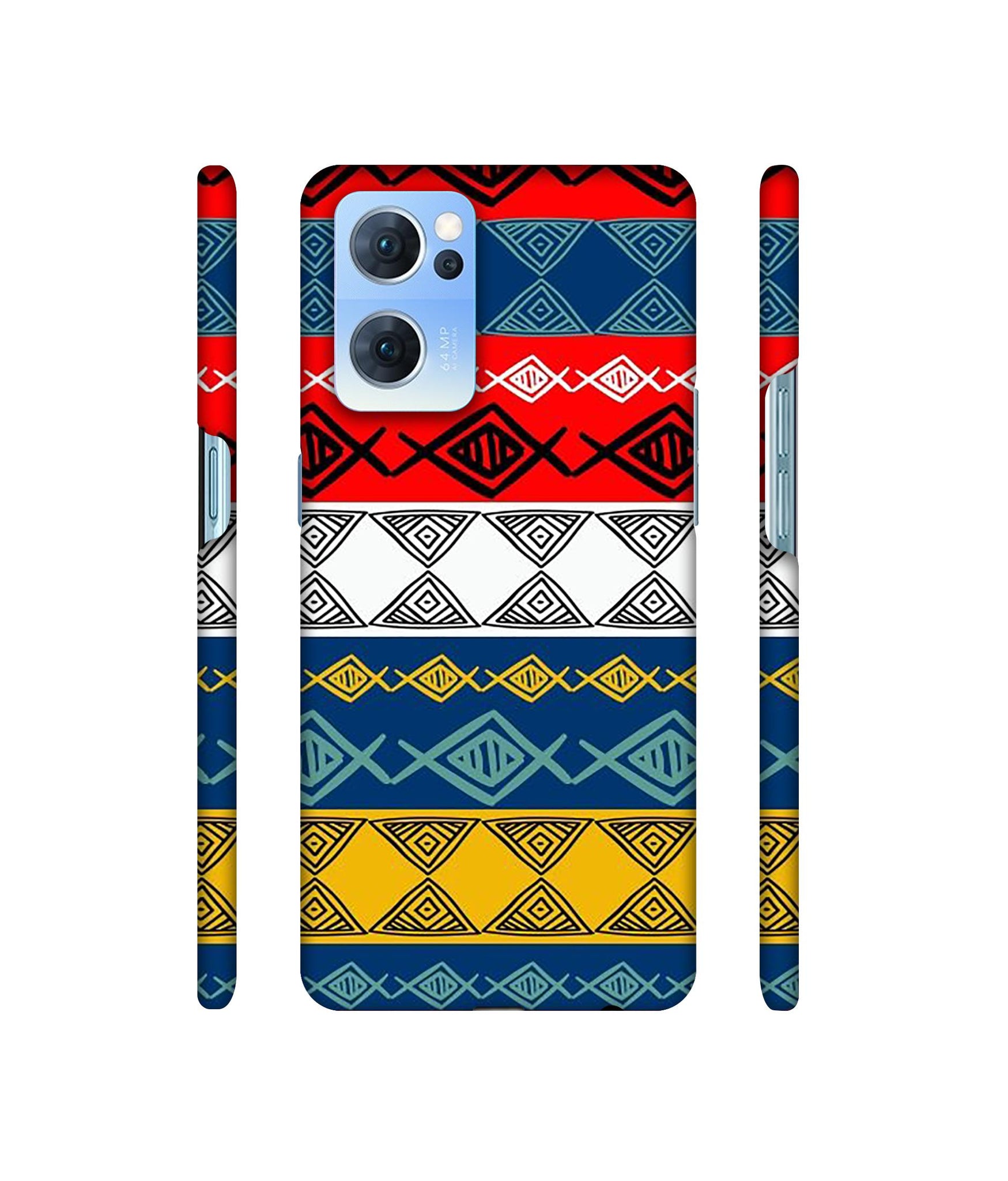 Colorful Hand Made Rangoli Art Designer Hard Back Cover for Oppo Reno7 5G