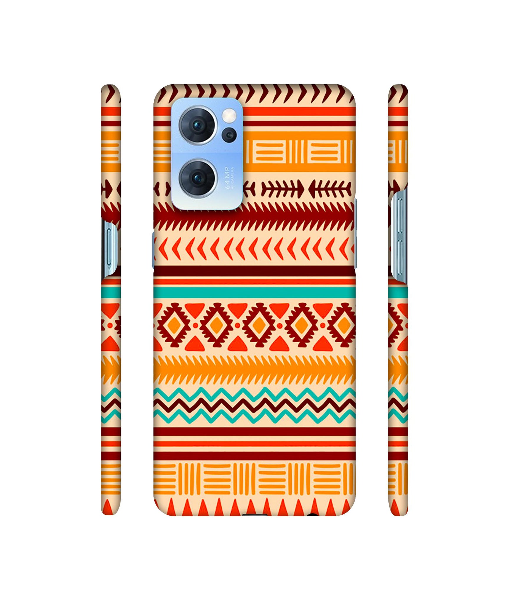 Marathi Rangoli Art Designer Hard Back Cover for Oppo Reno7 5G