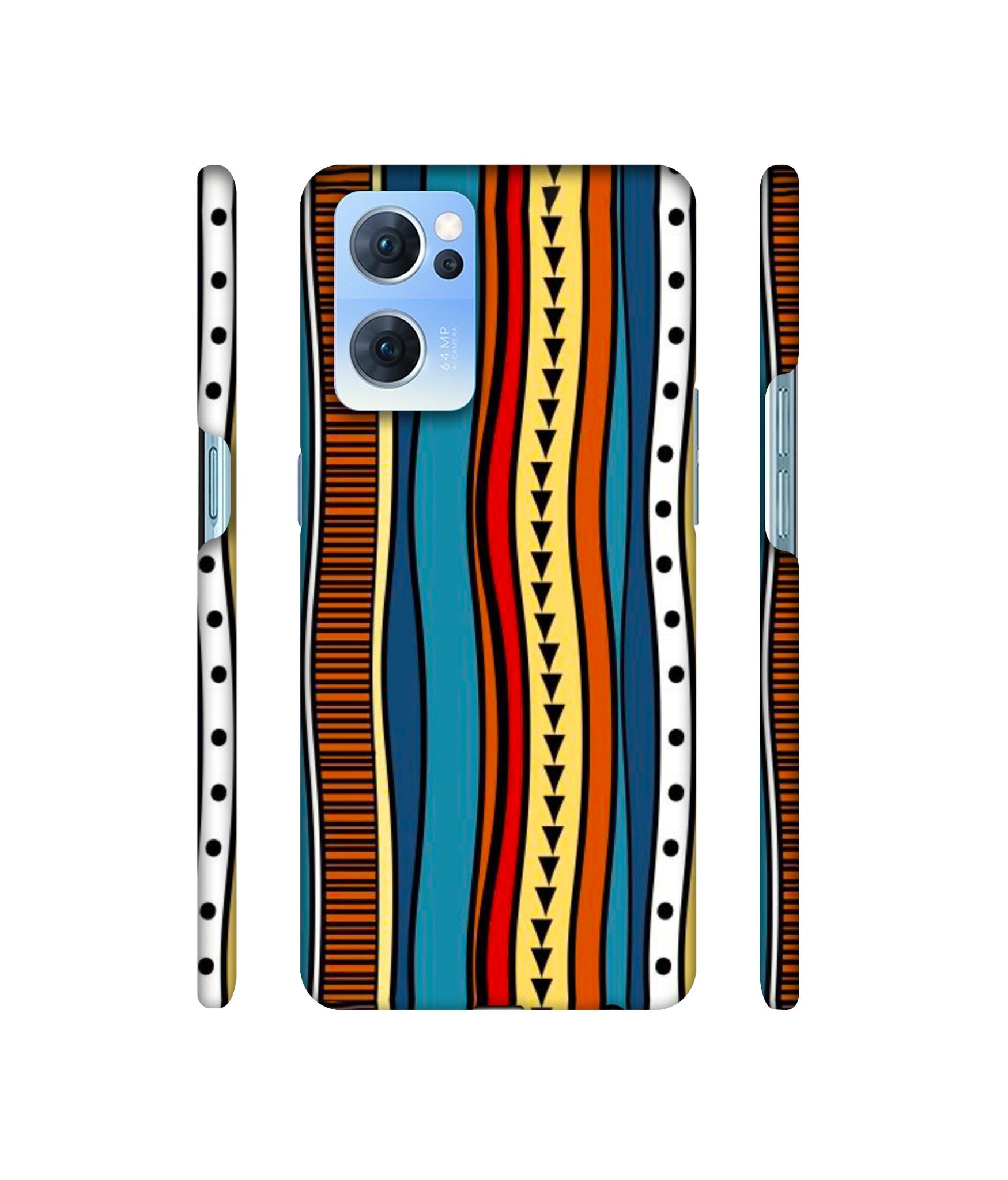 Rangoli Folk Art Designer Hard Back Cover for Oppo Reno7 5G