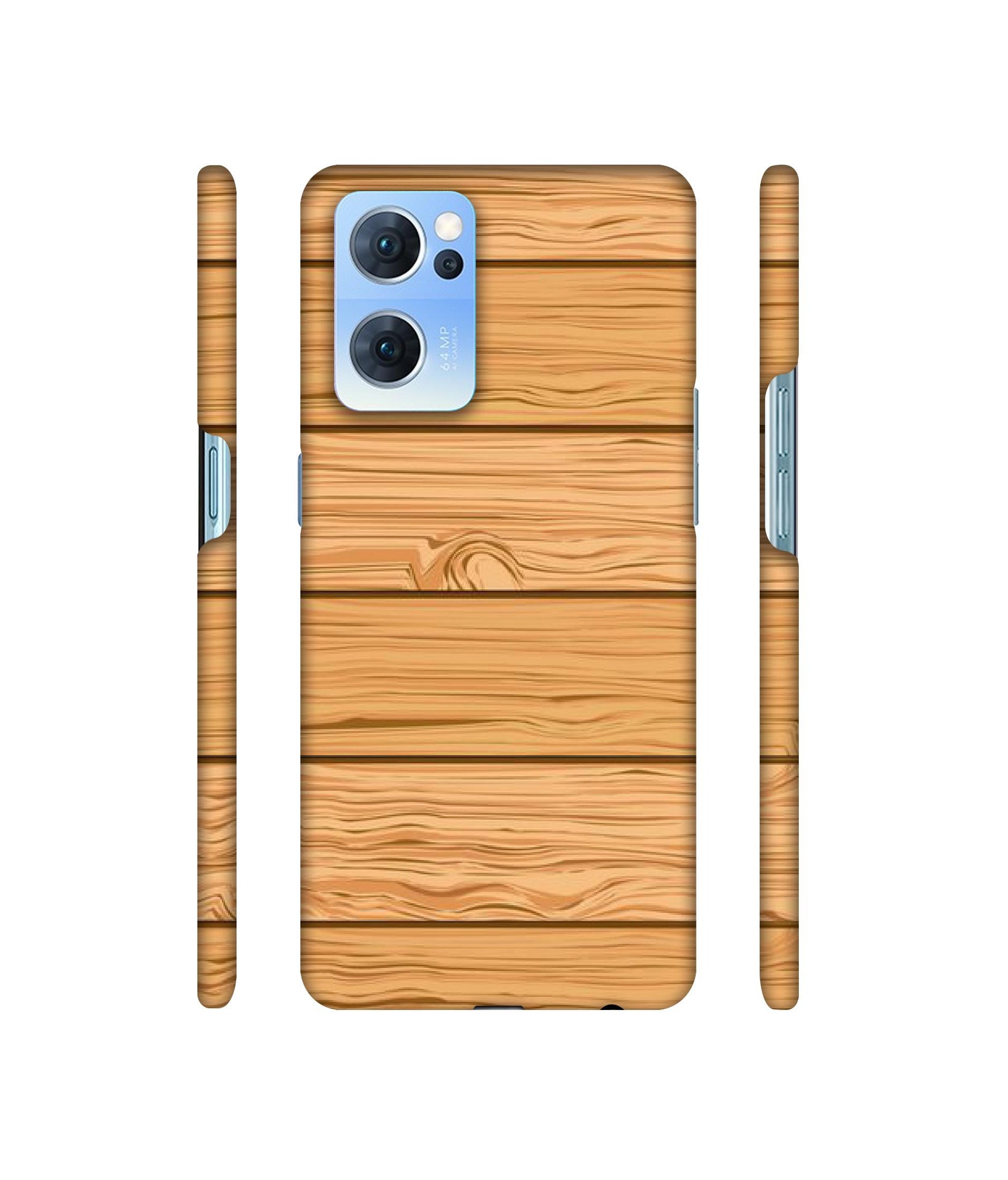 Wooden Texture Pattern Designer Hard Back Cover for Oppo Reno7 5G