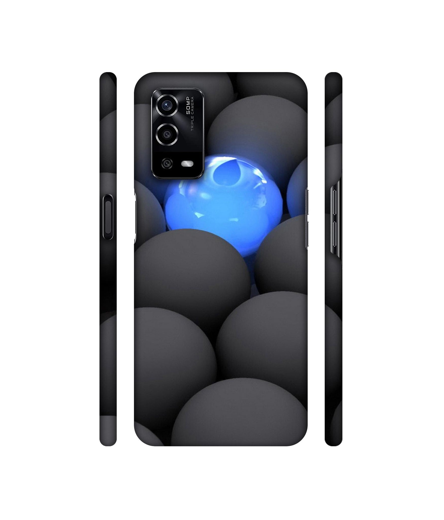 Balls Dark Neon Sight Surface Designer Hard Back Cover for Oppo A55 4G