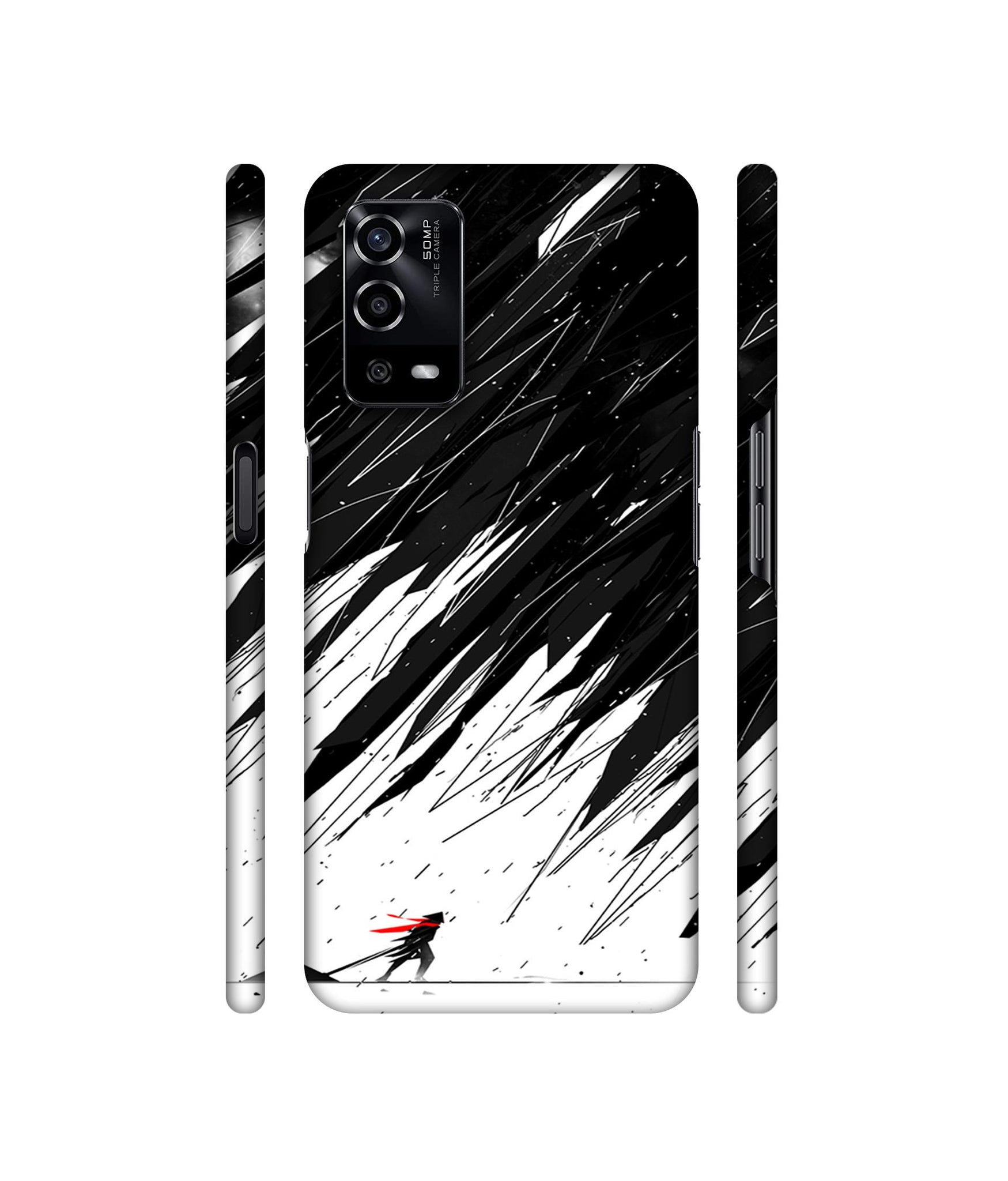 Geometric Strom Designer Hard Back Cover for Oppo A55 4G