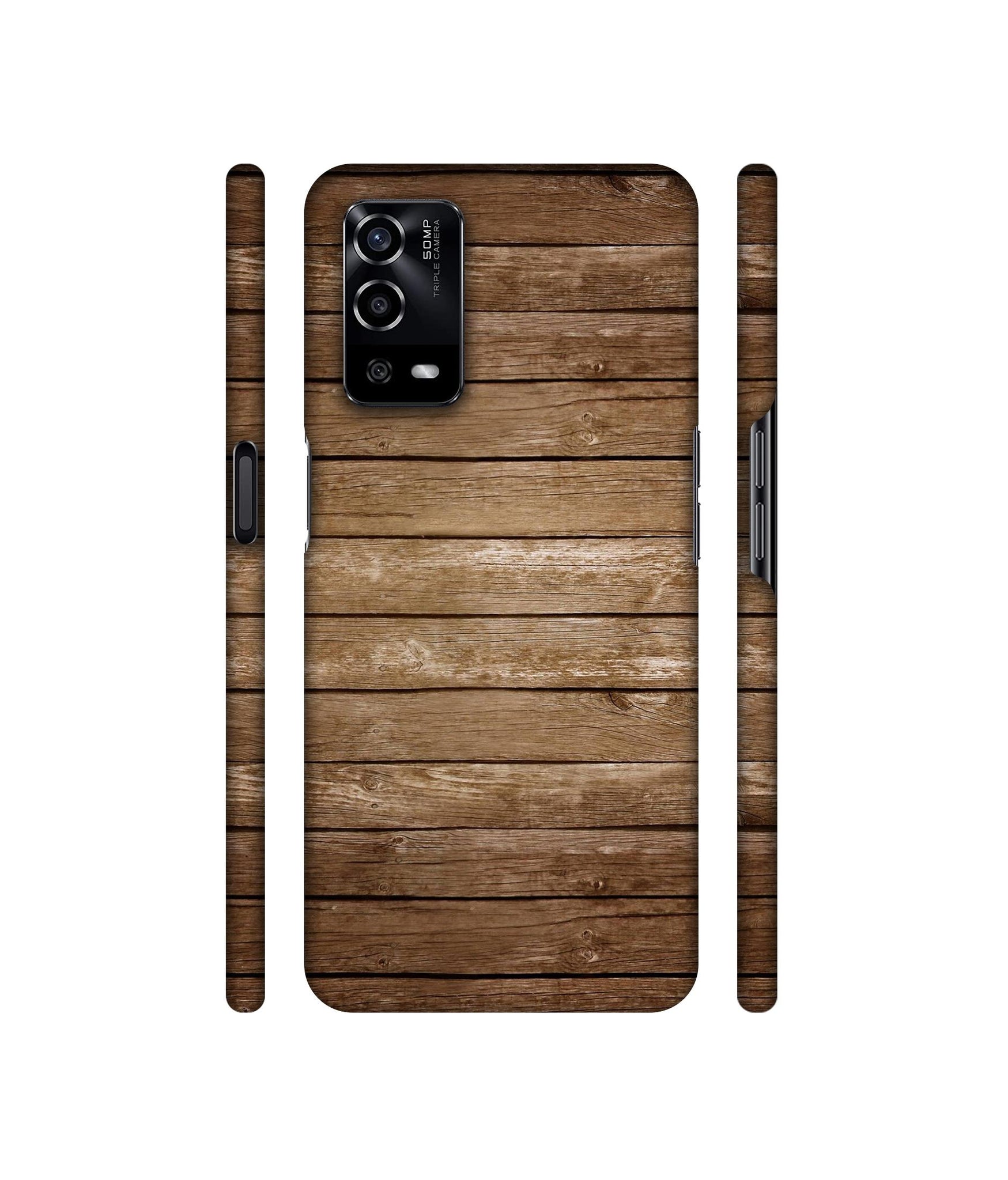Wood Designer Hard Back Cover for Oppo A55 4G