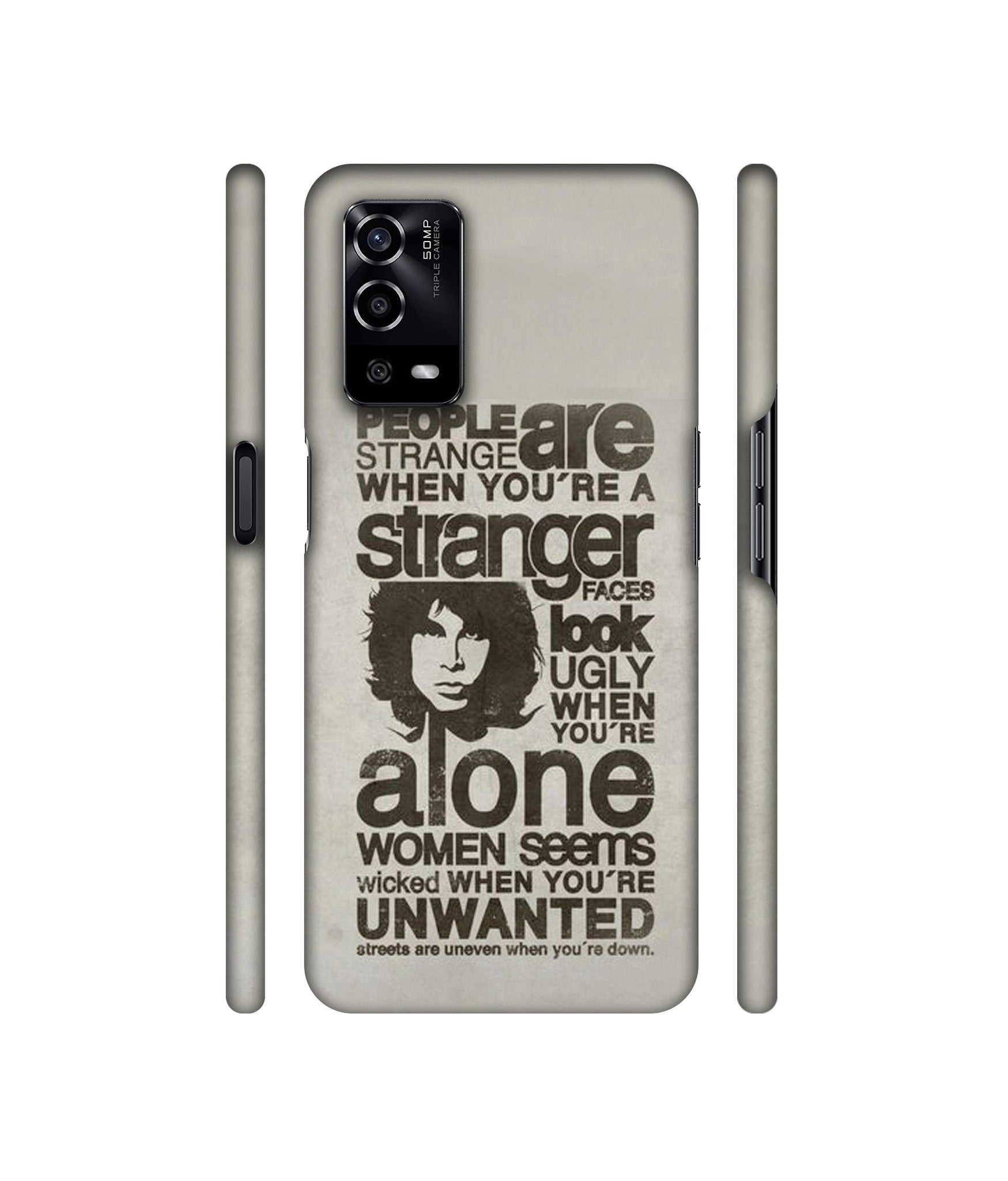 Quotes Pattern Designer Hard Back Cover for Oppo A55 4G