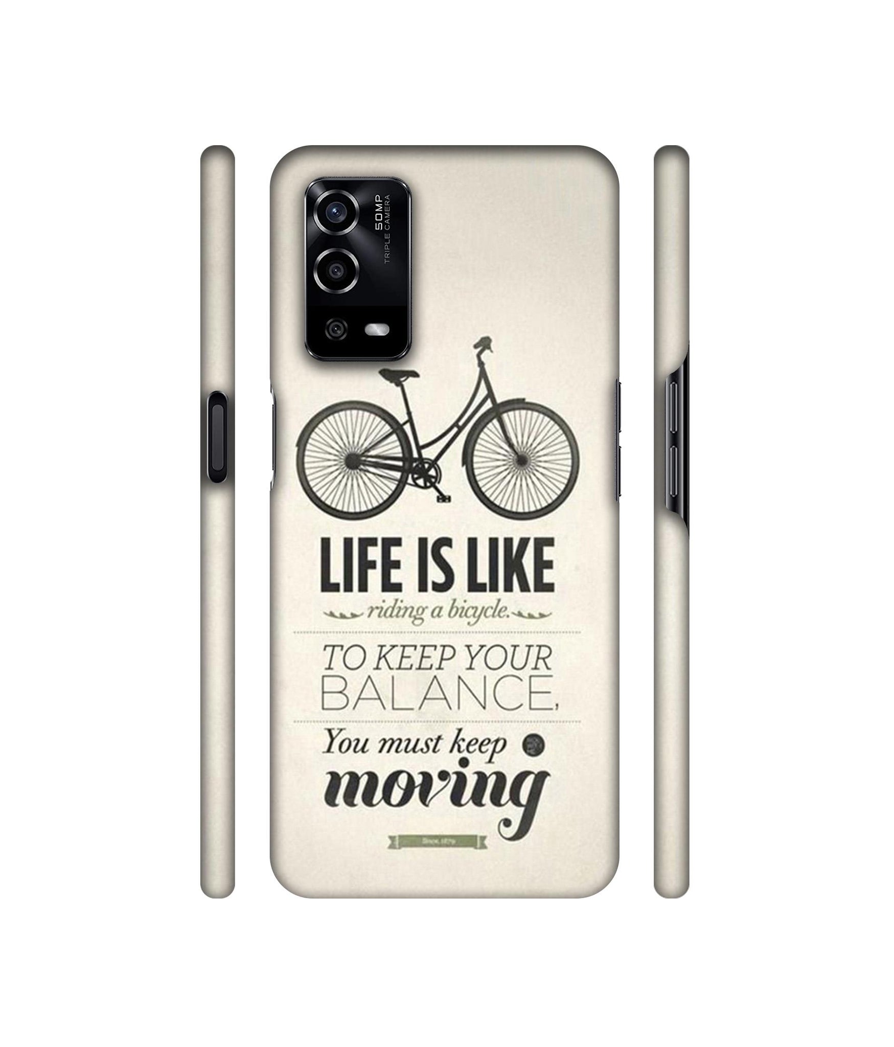 Life is Like Moving Designer Hard Back Cover for Oppo A55 4G