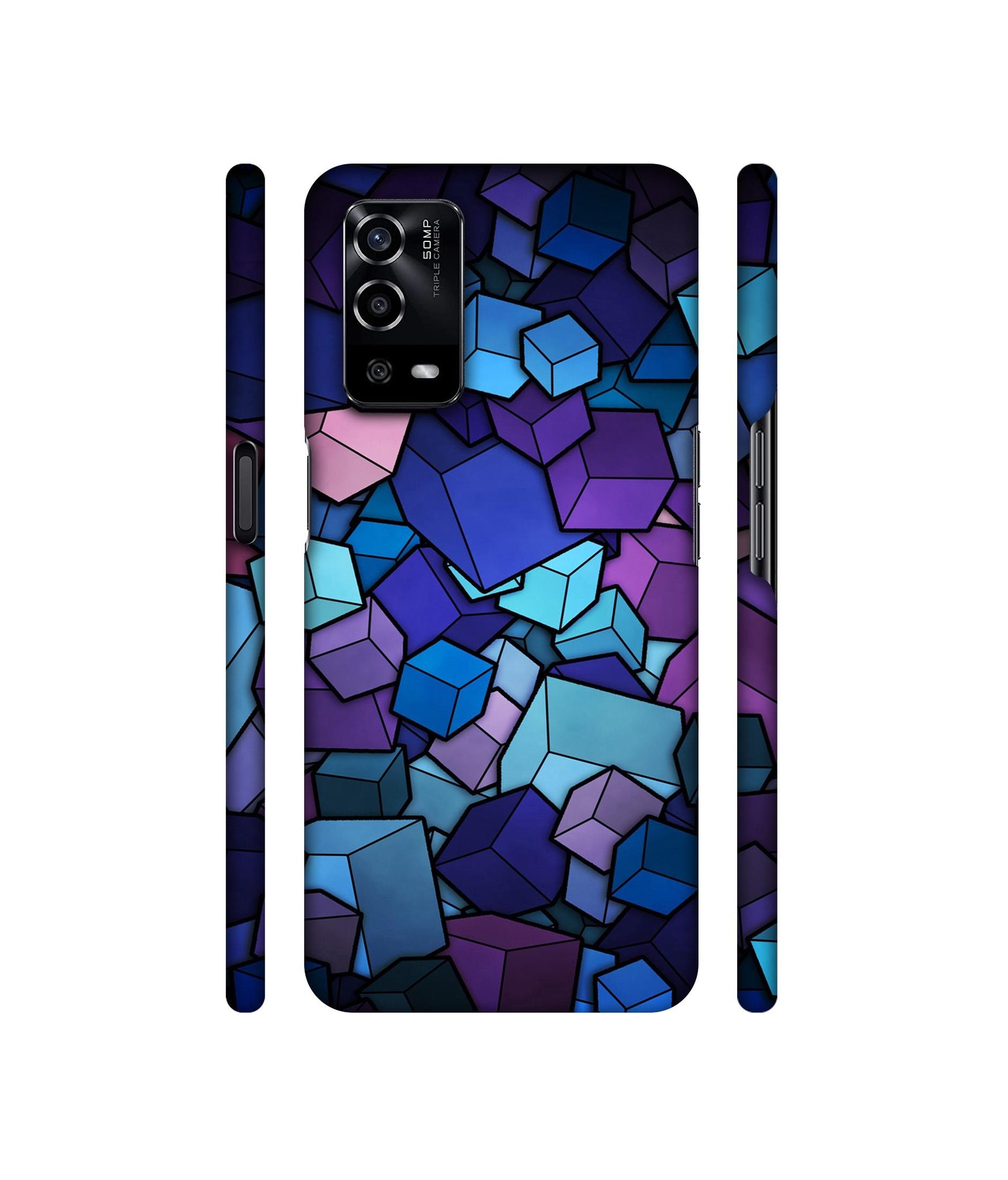 Color Box Designer Hard Back Cover for Oppo A55 4G
