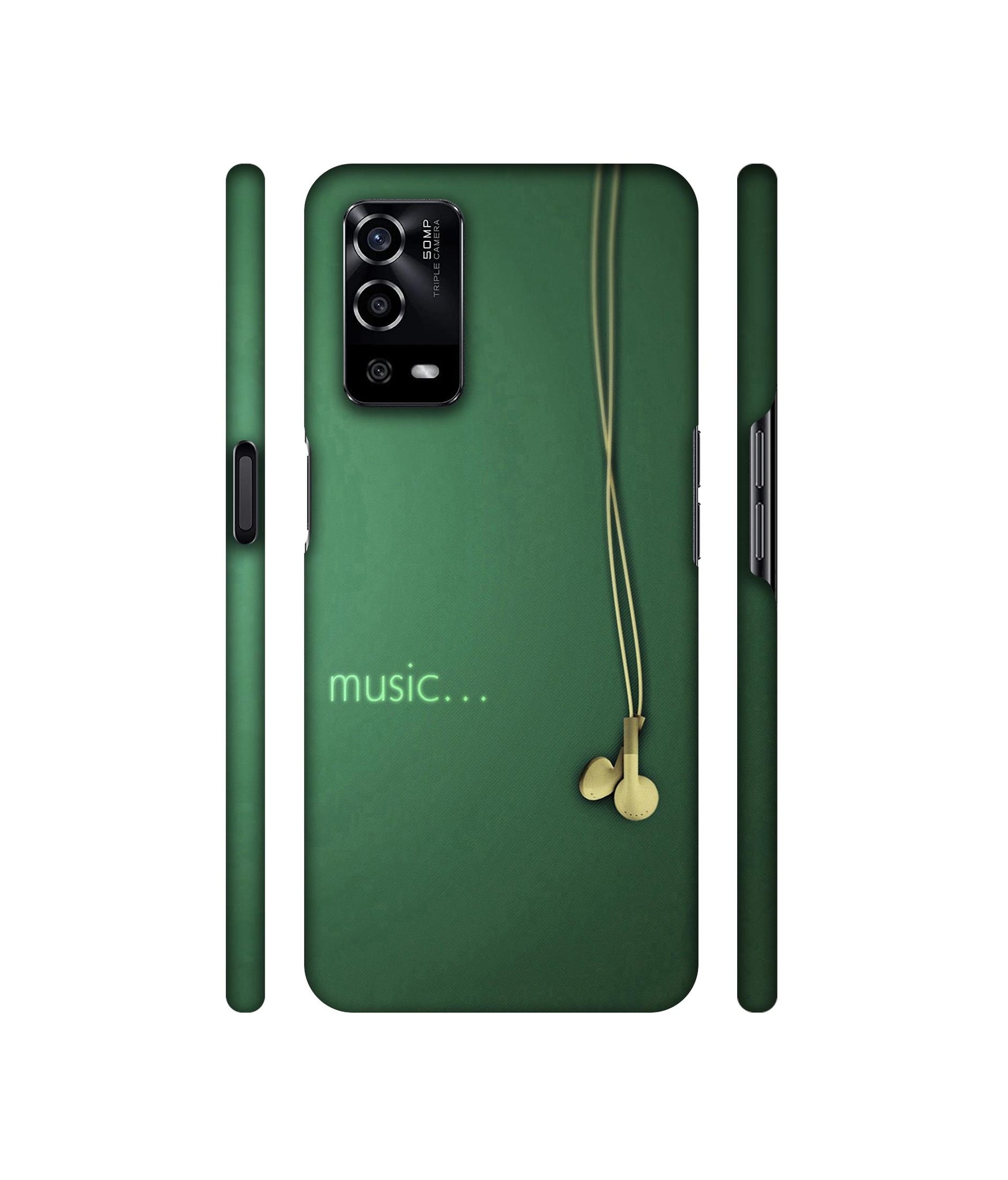 Headphone Music Designer Hard Back Cover for Oppo A55 4G