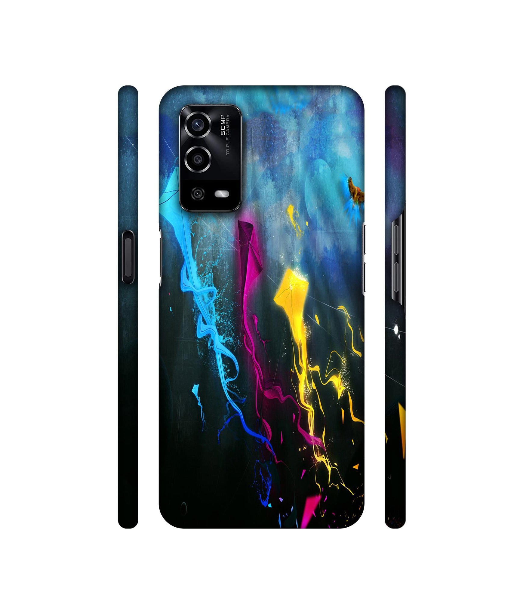 Kites Designer Hard Back Cover for Oppo A55 4G