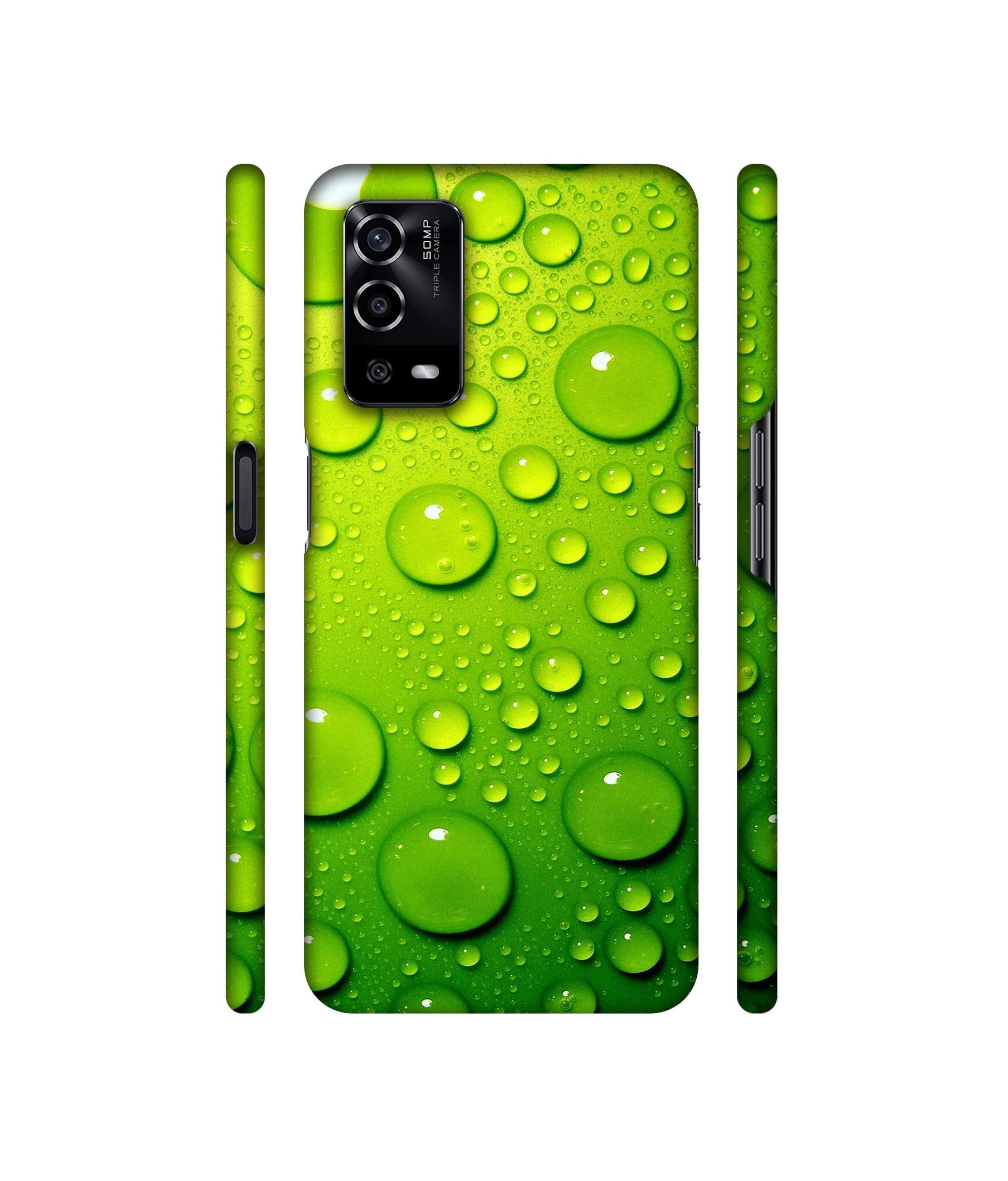 Green Bubbles Designer Hard Back Cover for Oppo A55 4G