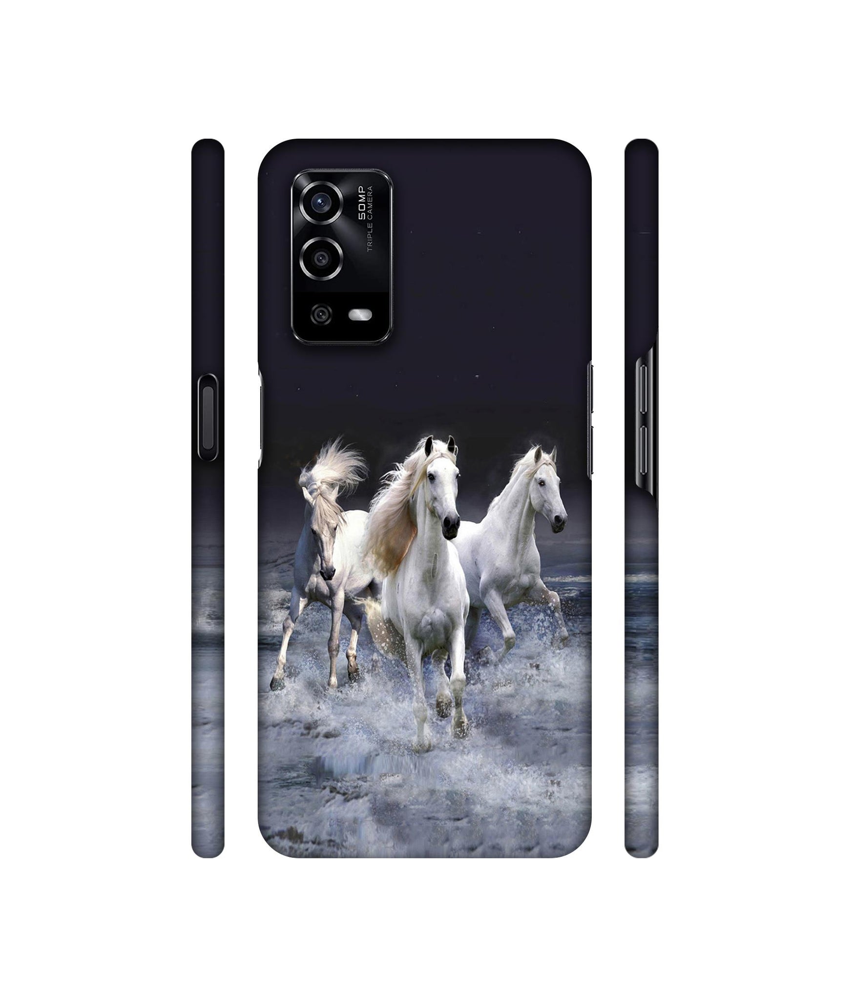 Mystic Horse Designer Hard Back Cover for Oppo A55 4G