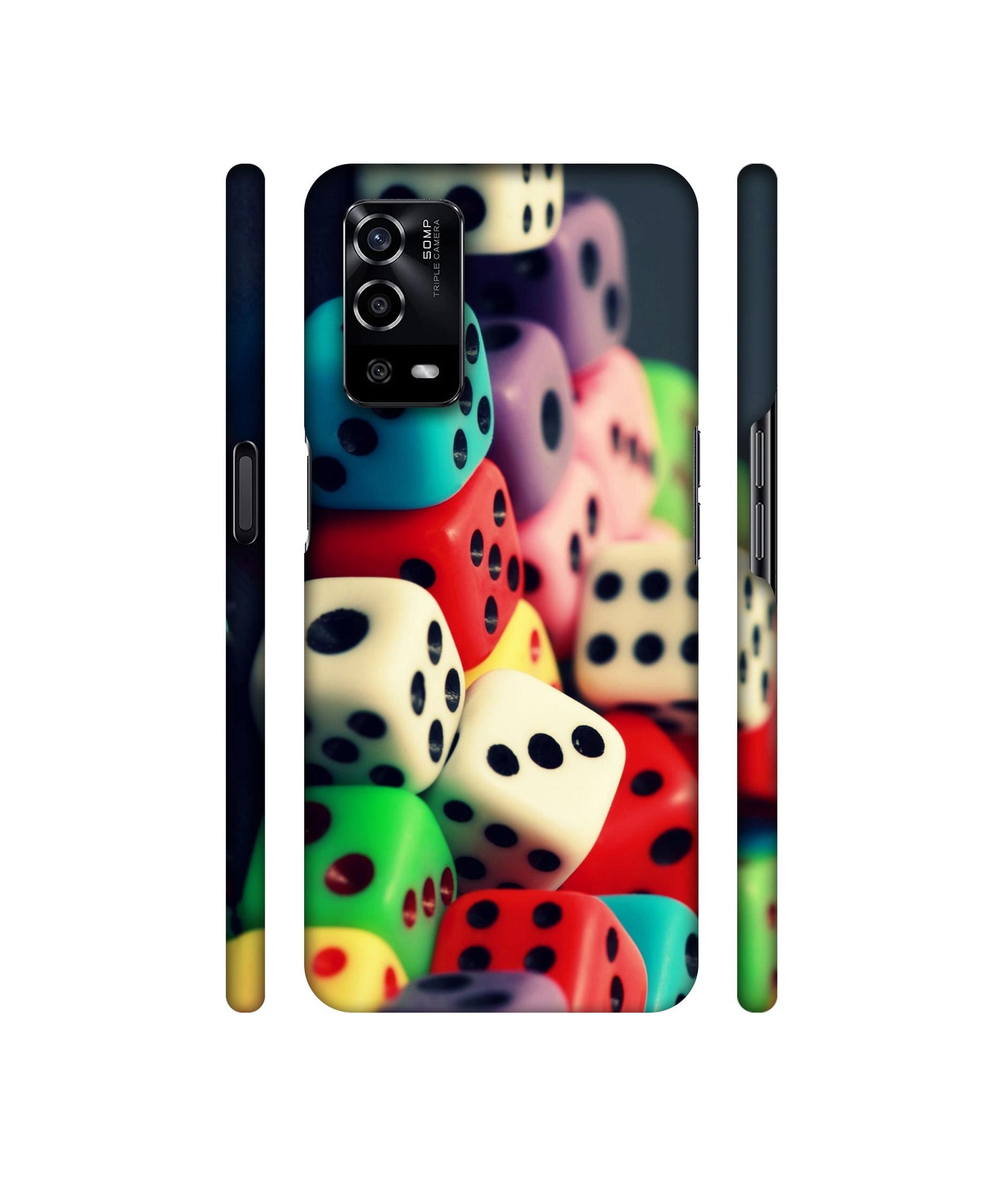 Dice Designer Hard Back Cover for Oppo A55 4G