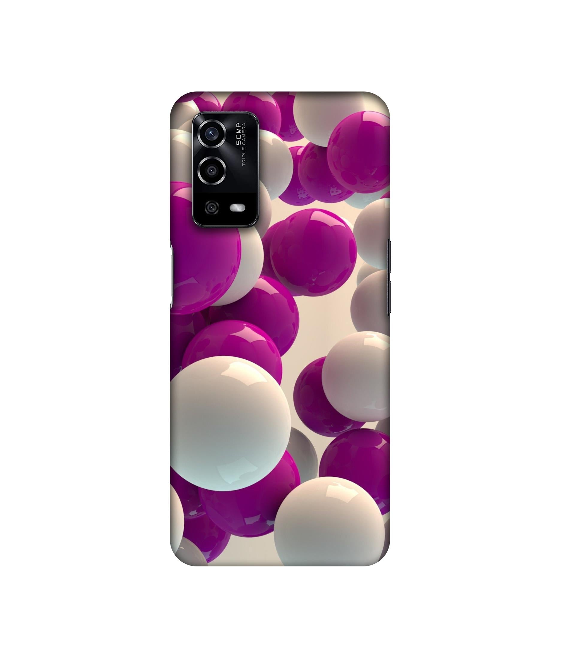 3D Balloons Designer Hard Back Cover for Oppo A55 4G