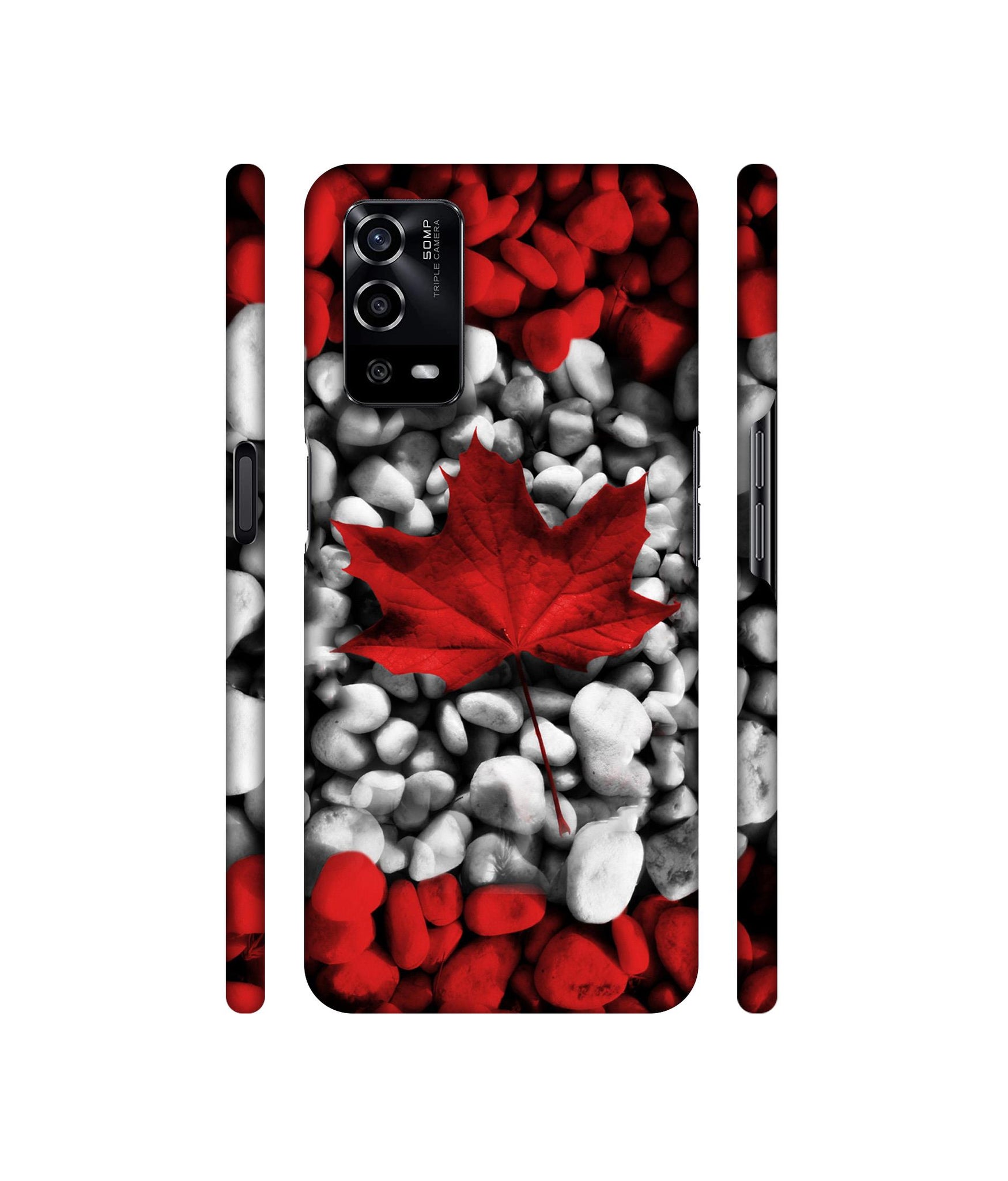 Canada Leaves Flag Designer Hard Back Cover for Oppo A55 4G