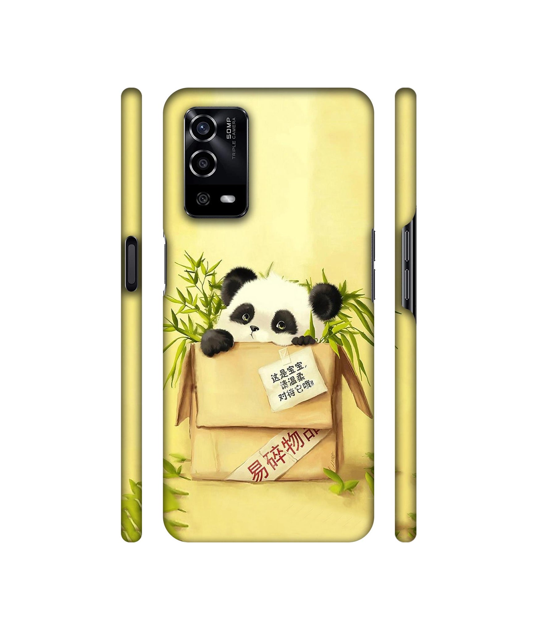 Panda In Box Designer Hard Back Cover for Oppo A55 4G