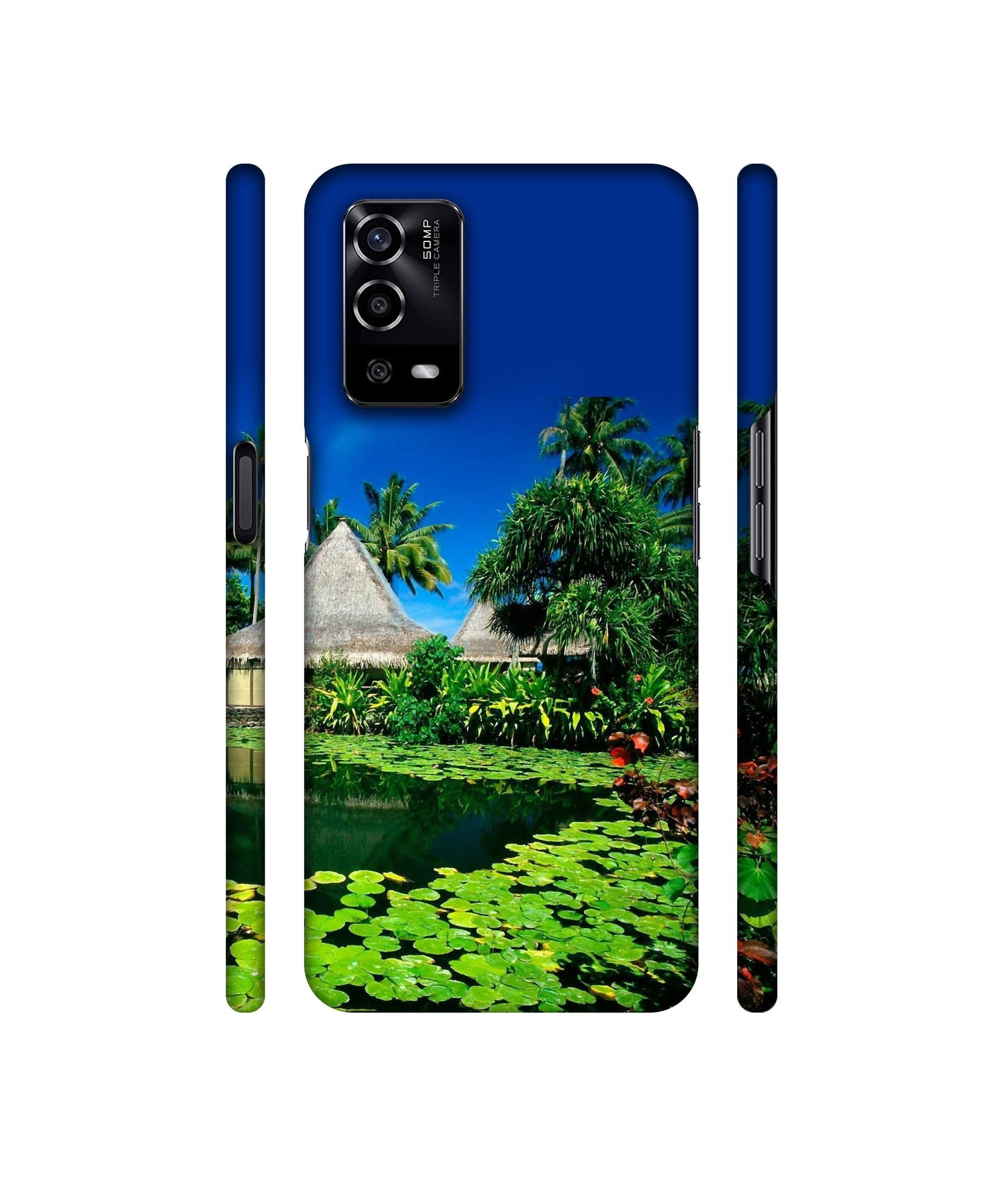 Tropics Water Designer Hard Back Cover for Oppo A55 4G