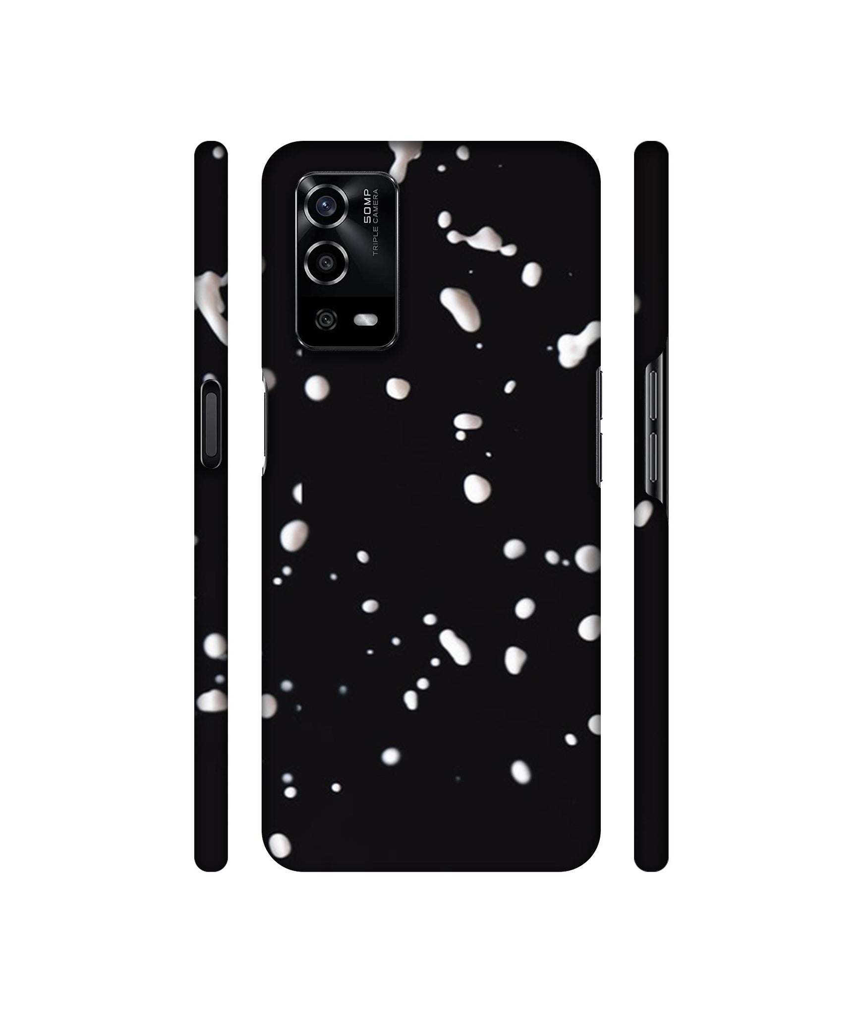 Milk Splash Designer Hard Back Cover for Oppo A55 4G
