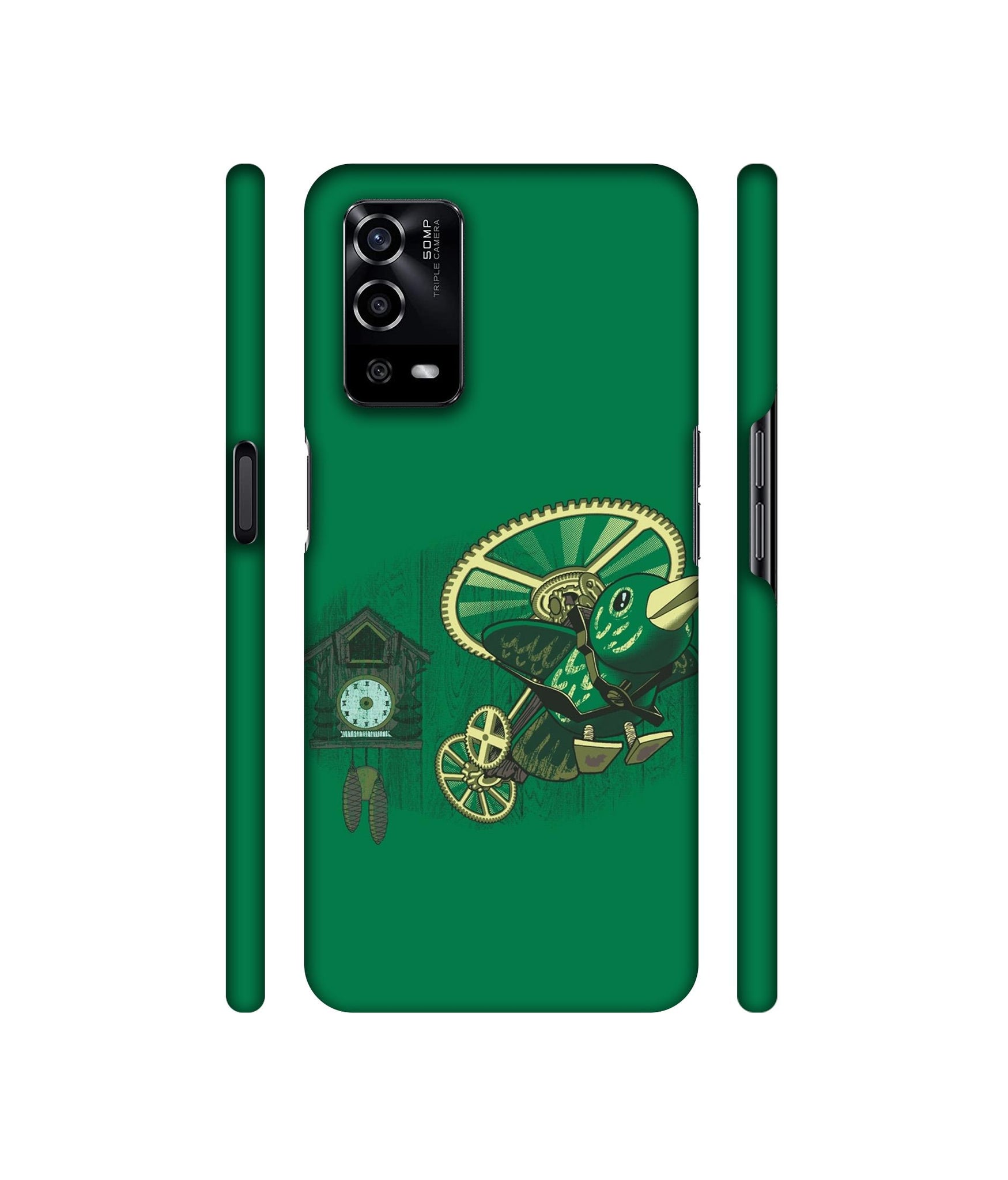 Clock Bird Designer Hard Back Cover for Oppo A55 4G