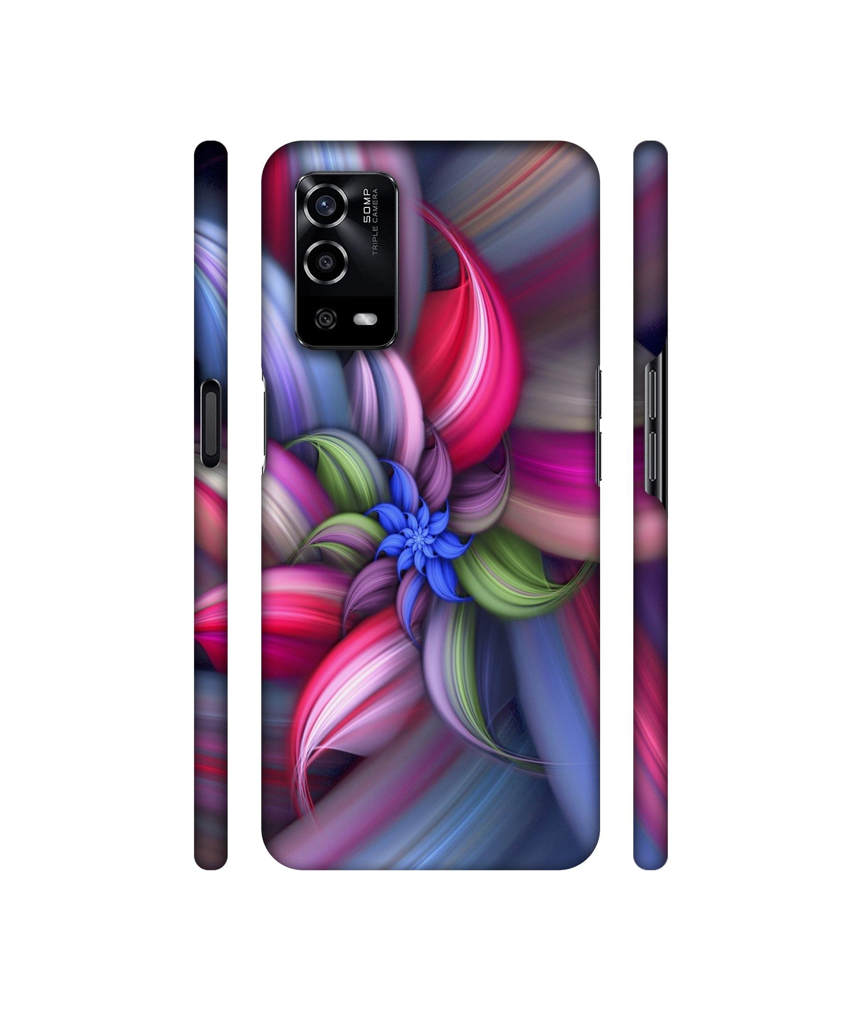 Colorful Flower Designer Hard Back Cover for Oppo A55 4G
