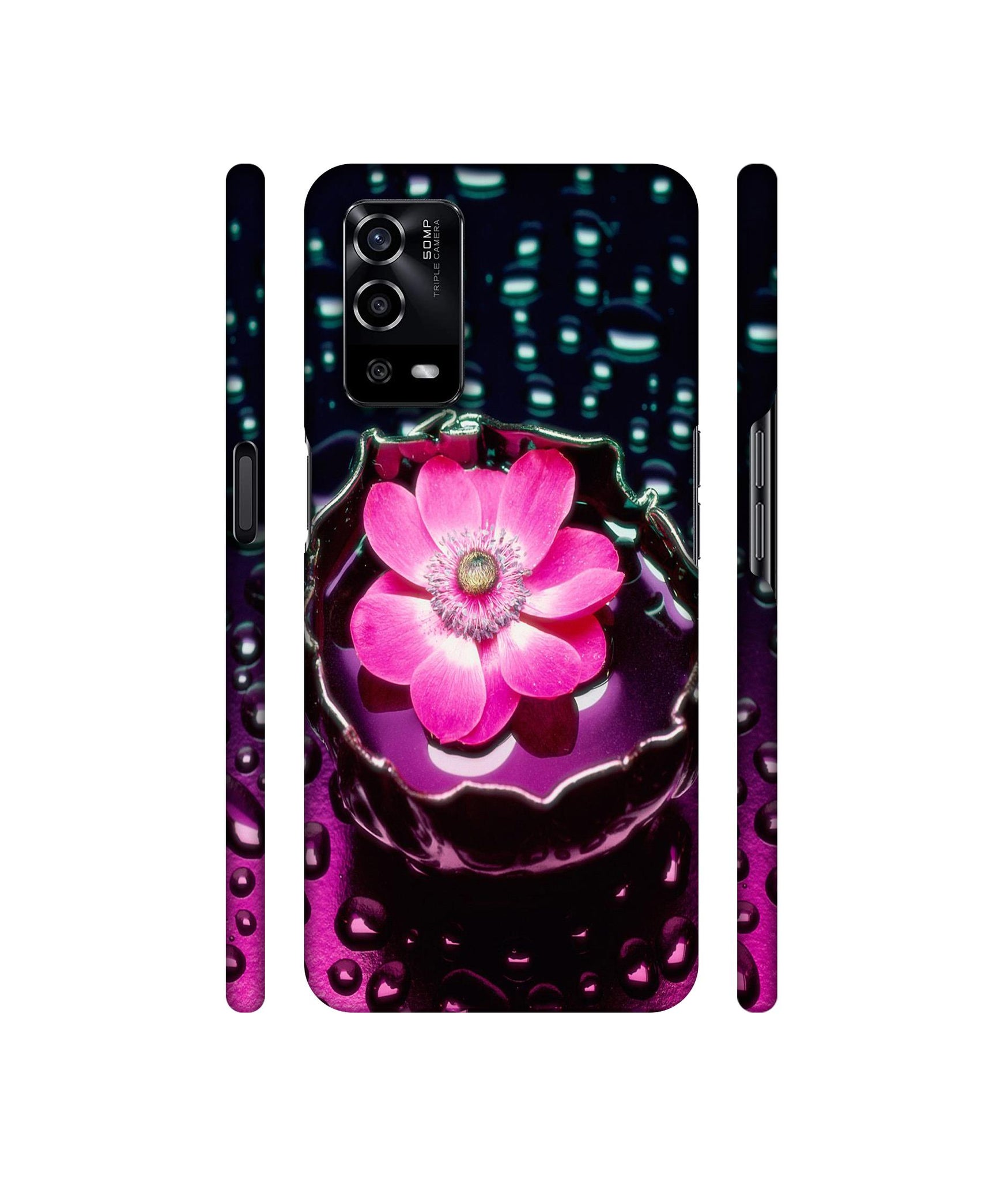 Flower in Water Designer Hard Back Cover for Oppo A55 4G